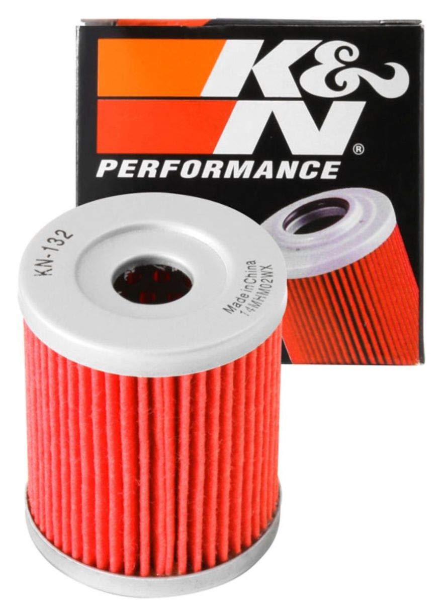 K&N Motorcycle Oil Filter: High Performance, Premium, Designed To Be Used With Synthetic Or Conventional Oils: Fits Select Suzuki, Arctic Cat, Kawasaki Vehicles, Kn-132