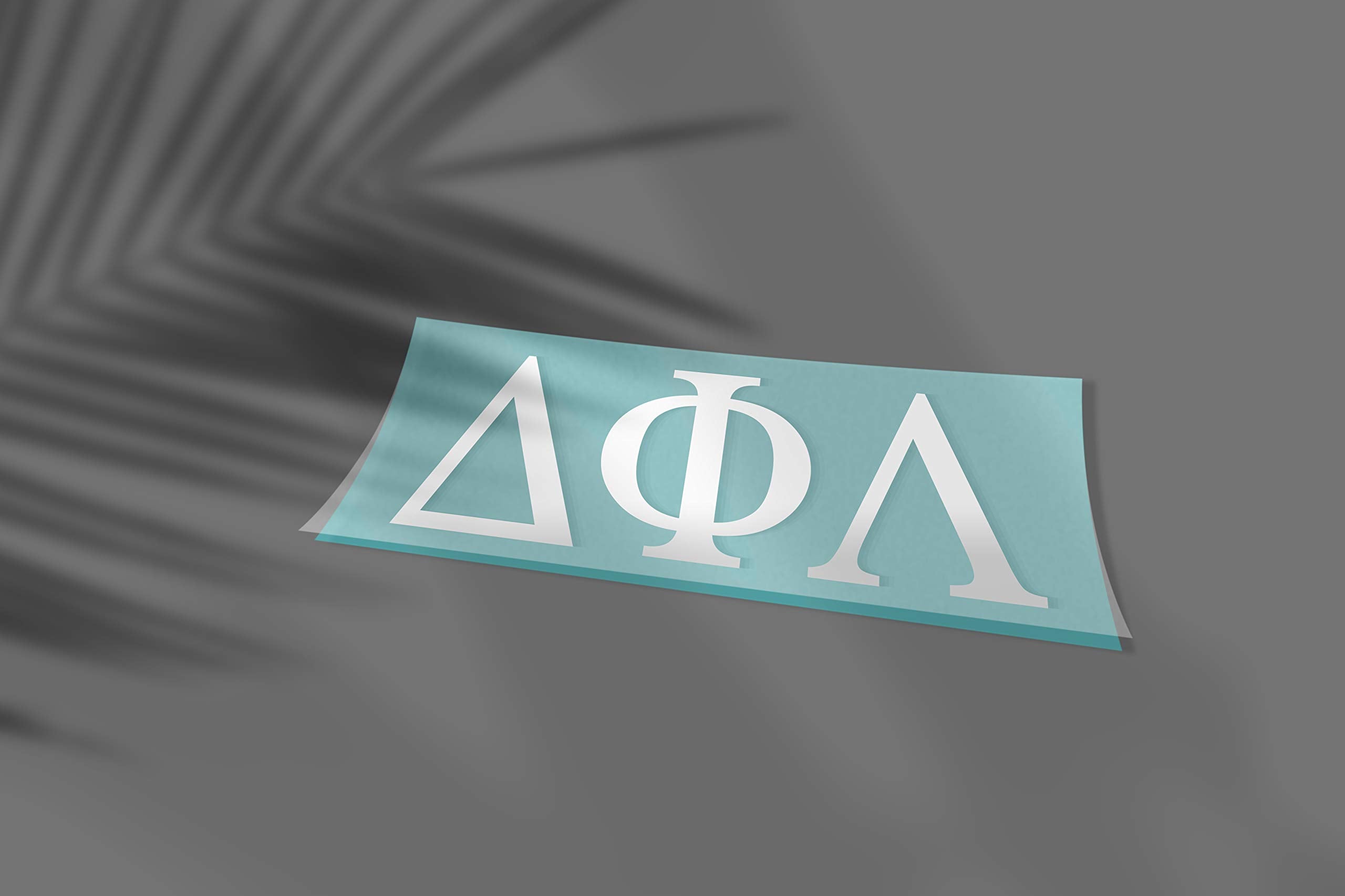 Pro-Graphx Delta Phi Lambda Greek Sorority Sticker Decal, 2.5 Inches Tall, White