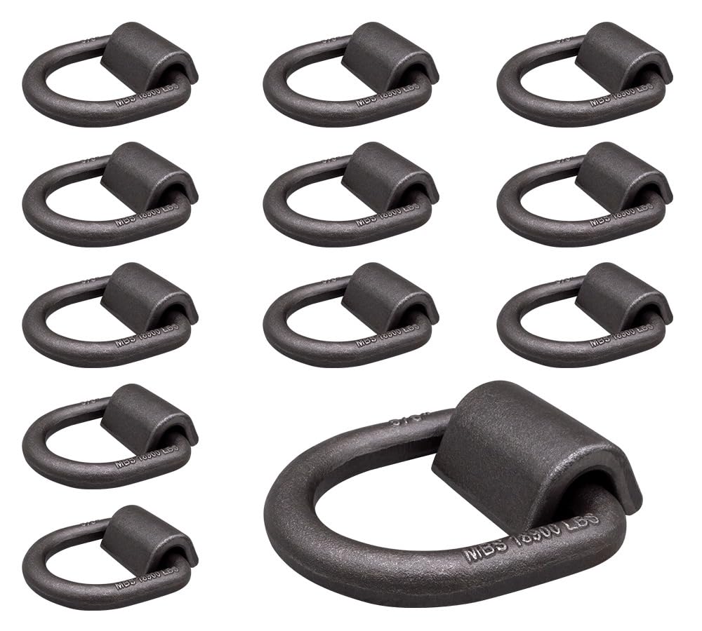 Mytee Products (8 Pack) 5/8 Heavy Duty Weld-On Forged D Ring 18,900 Lbs