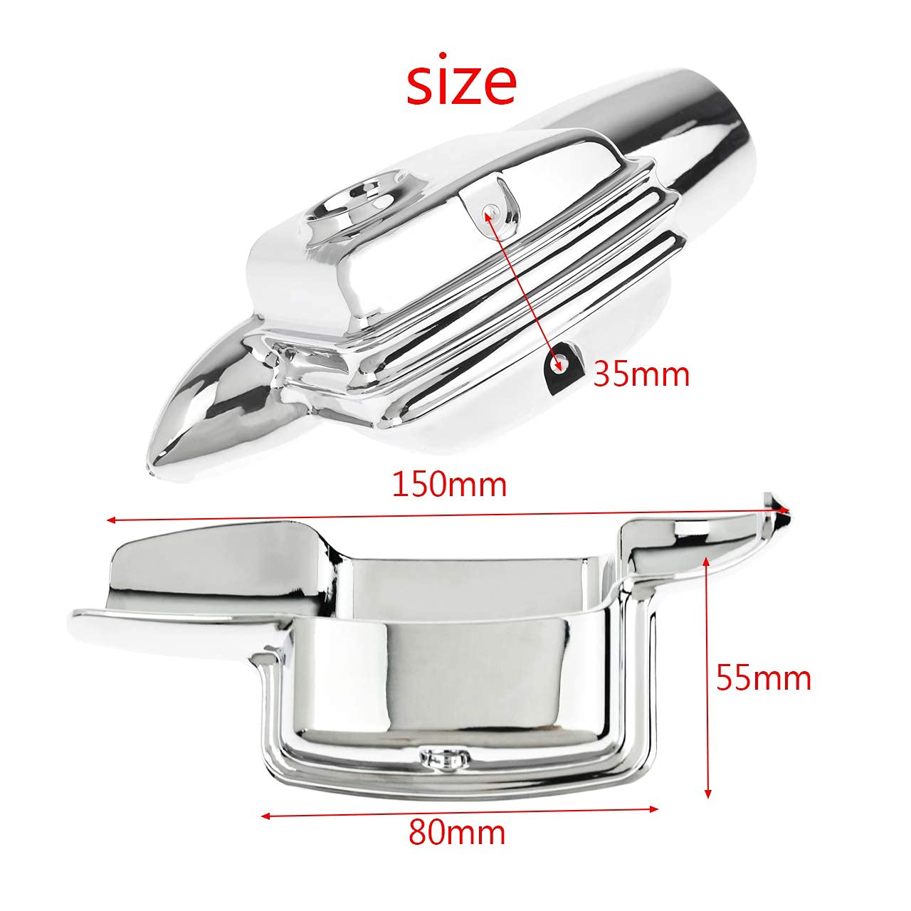 Hdbubalus Chrome Rear Brake Master Cylinder Cover Fit For Harley Flht Flhx Flhr 2008-2020