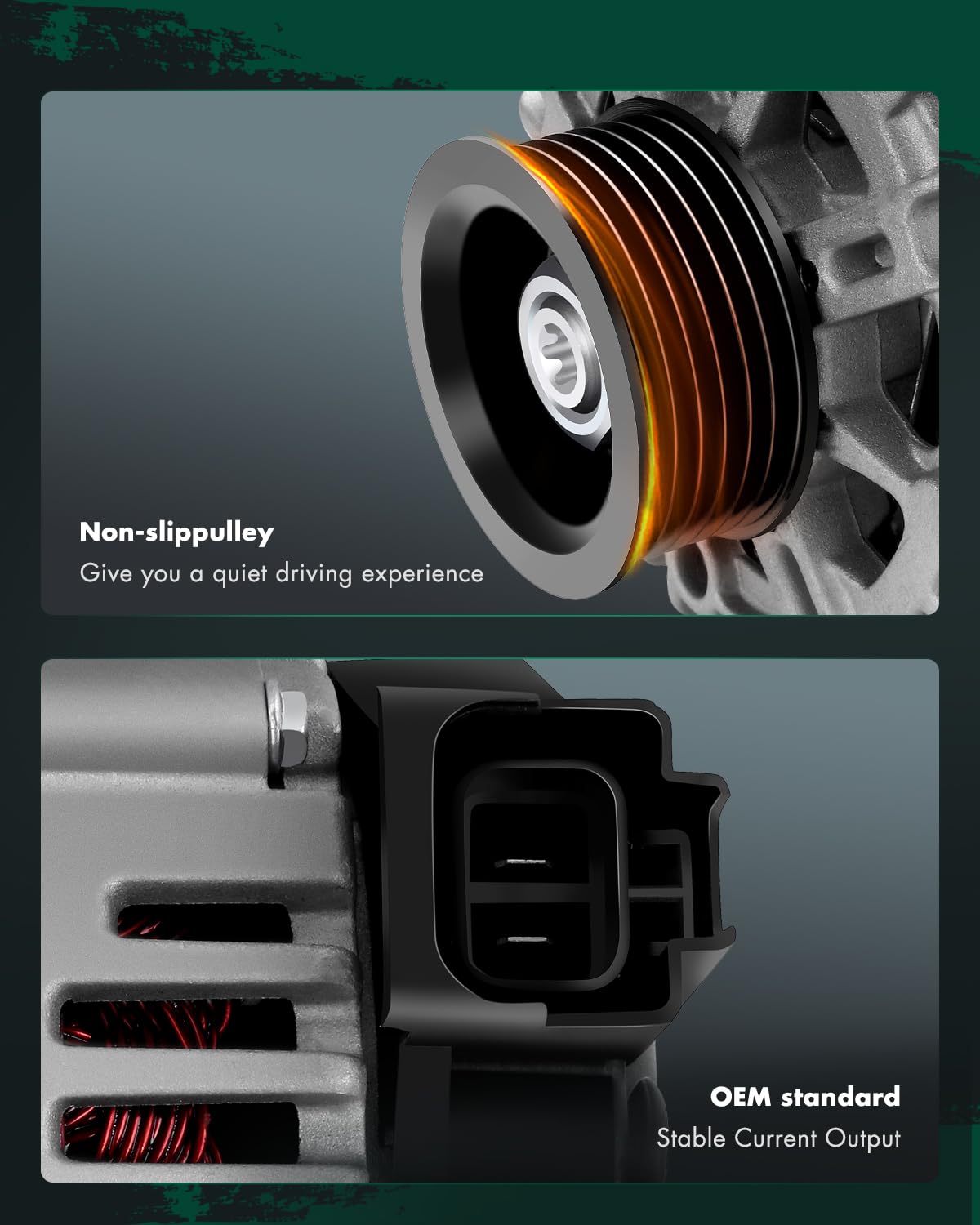 SCITOO Alternator Fits for 3.5L 3.5 for Nissan Quest Van 04 05 06 07 08 09 2004 2005 2006 2007 2008 2009-12V 145Amp CW 6-Groove