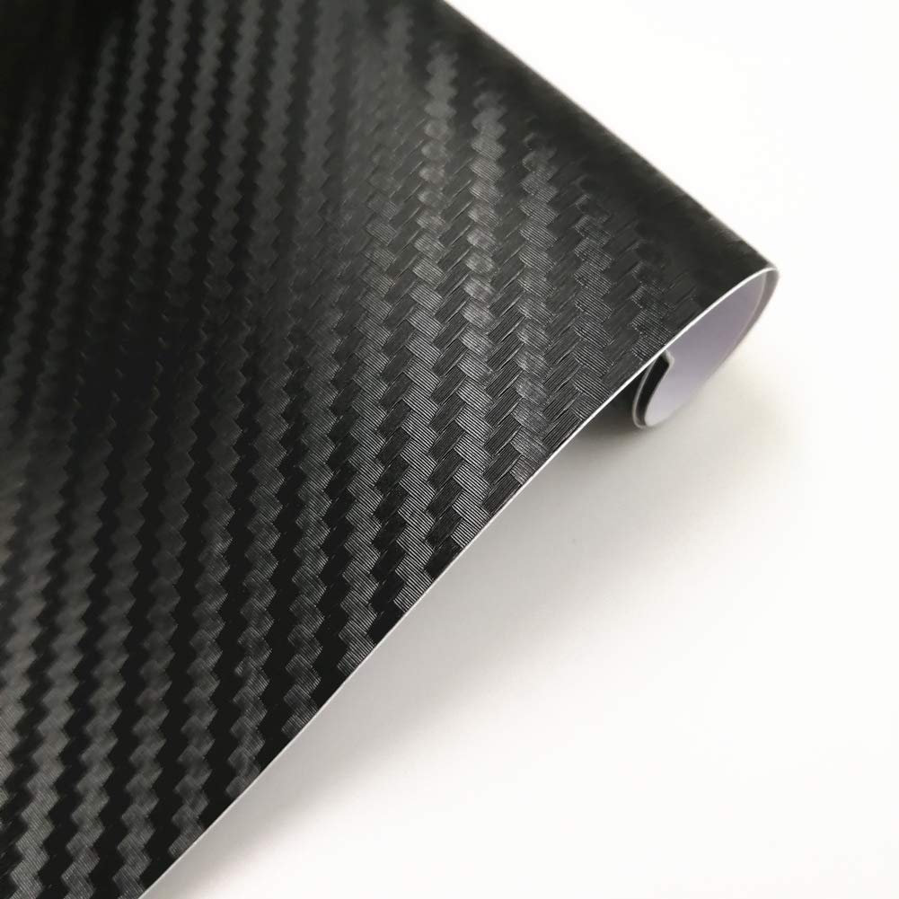 Blakaya Compatible With 11.8'' X 4'' Carbon Fiber Chevy Bowtie Emblem Wrap Kit Logo Overlay Vinyl Wrap With Spatula And Cutter 3