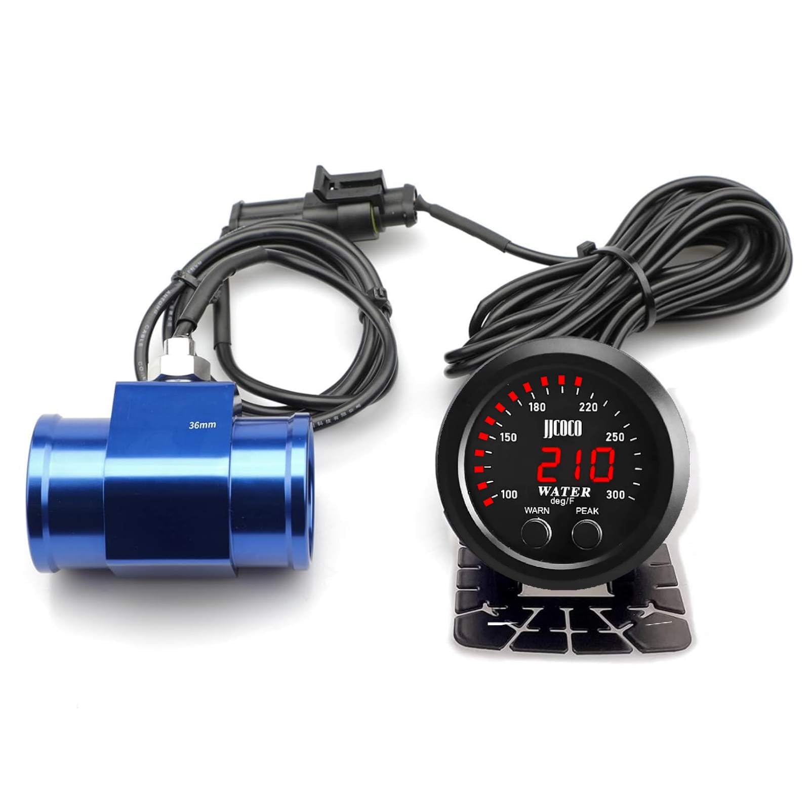 ZHSYMX Universal 52mm Water Temperature Gauge 100-300F(38-150C) Electronic Red Digital LED DC12V/24V for Car Automotive with Joi