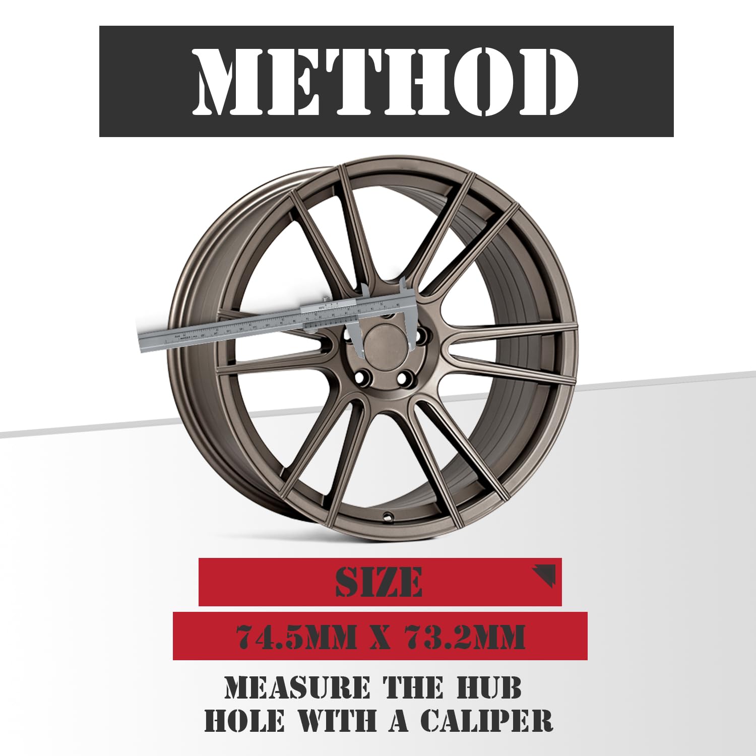 Kitspro 2.9Inch 75Mm Wheel Center Caps, Pack Of 4 (Chrome, Outer 75Mm, Inner 73Mm)