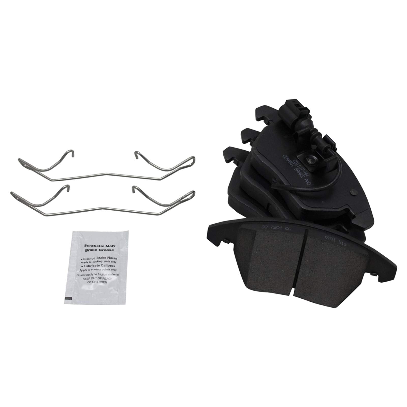 Trq Front Ceramic Brake Pad & 2 Coated Rotor Kit Compatible With A3 Vw Jetta Golf Rabbit