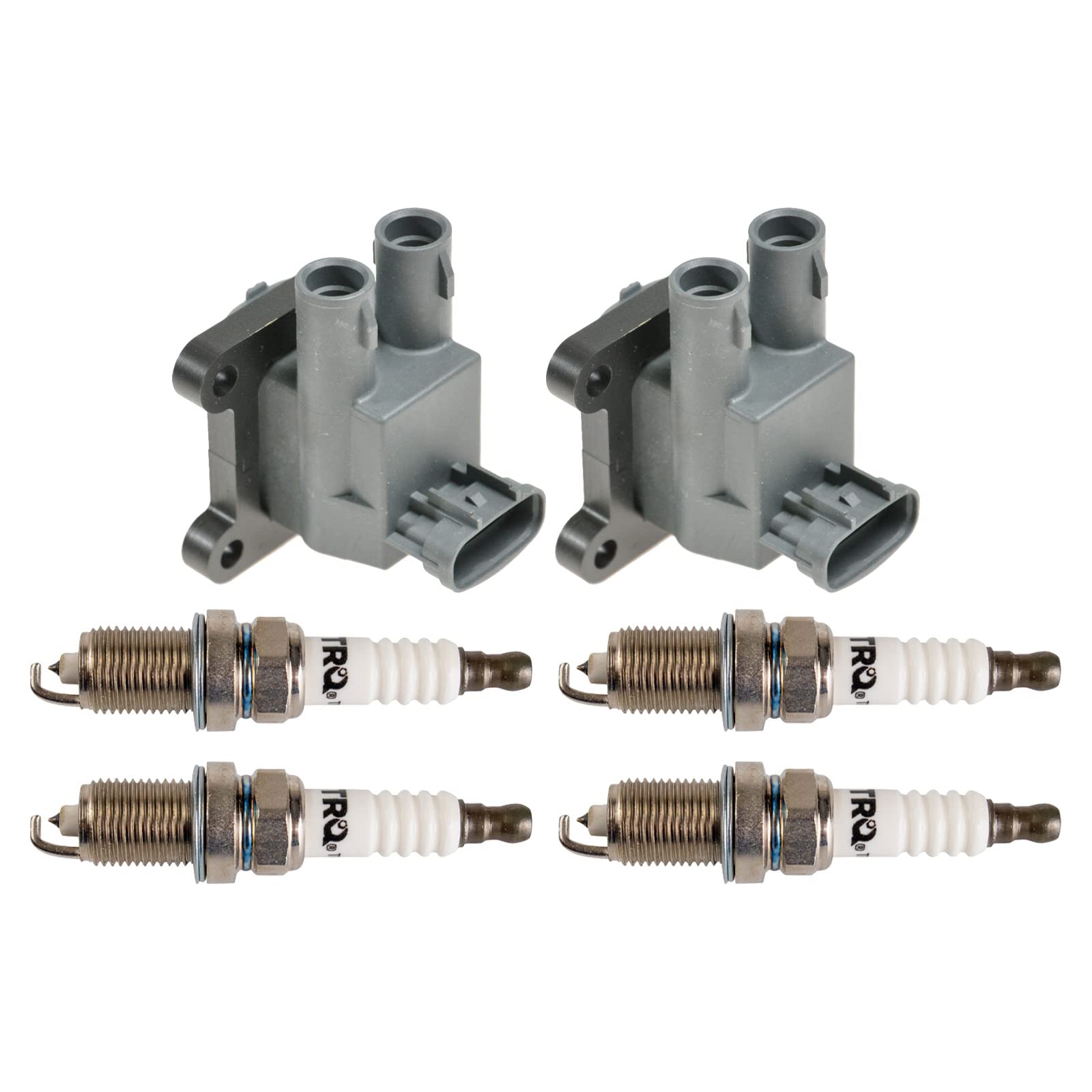 Trq Ignition Kit Ignition Coil Spark Plugs Compatible With 1998-1999 Chevrolet Prizm Toyota Corolla