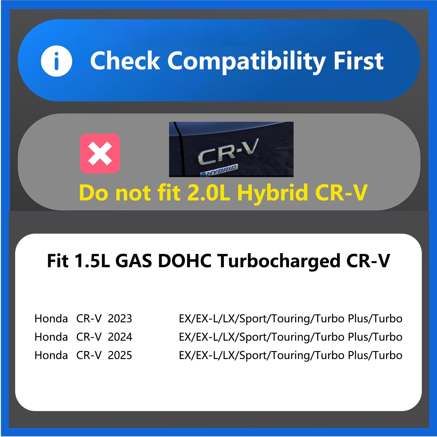 QXZcar Trunk Organizer Tray for 2023-2026 Honda CR-V, Waterproof Insert Cargo Rear Hatch Hidden Storage Box fits Honda CRV EX EX