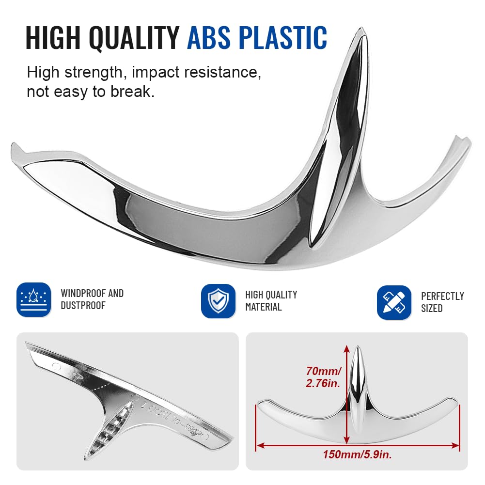 Gzyf Abs Plastic Chrome Motorcycle Front Fender Fairing Tip Trim Decorative Accessories Fits For Honda Goldwing Gl1800 2001-2017