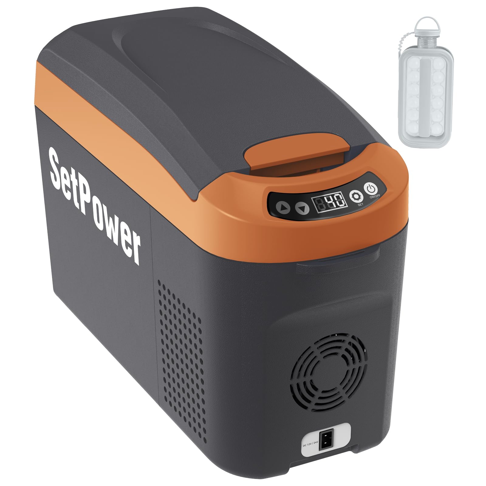 Setpower AB15 12 Volt Refrigerator with PG216 Battery,16 Quart(15L) Electric Cooler,Portable Car Refrigerator RV Fridge,12v Cool