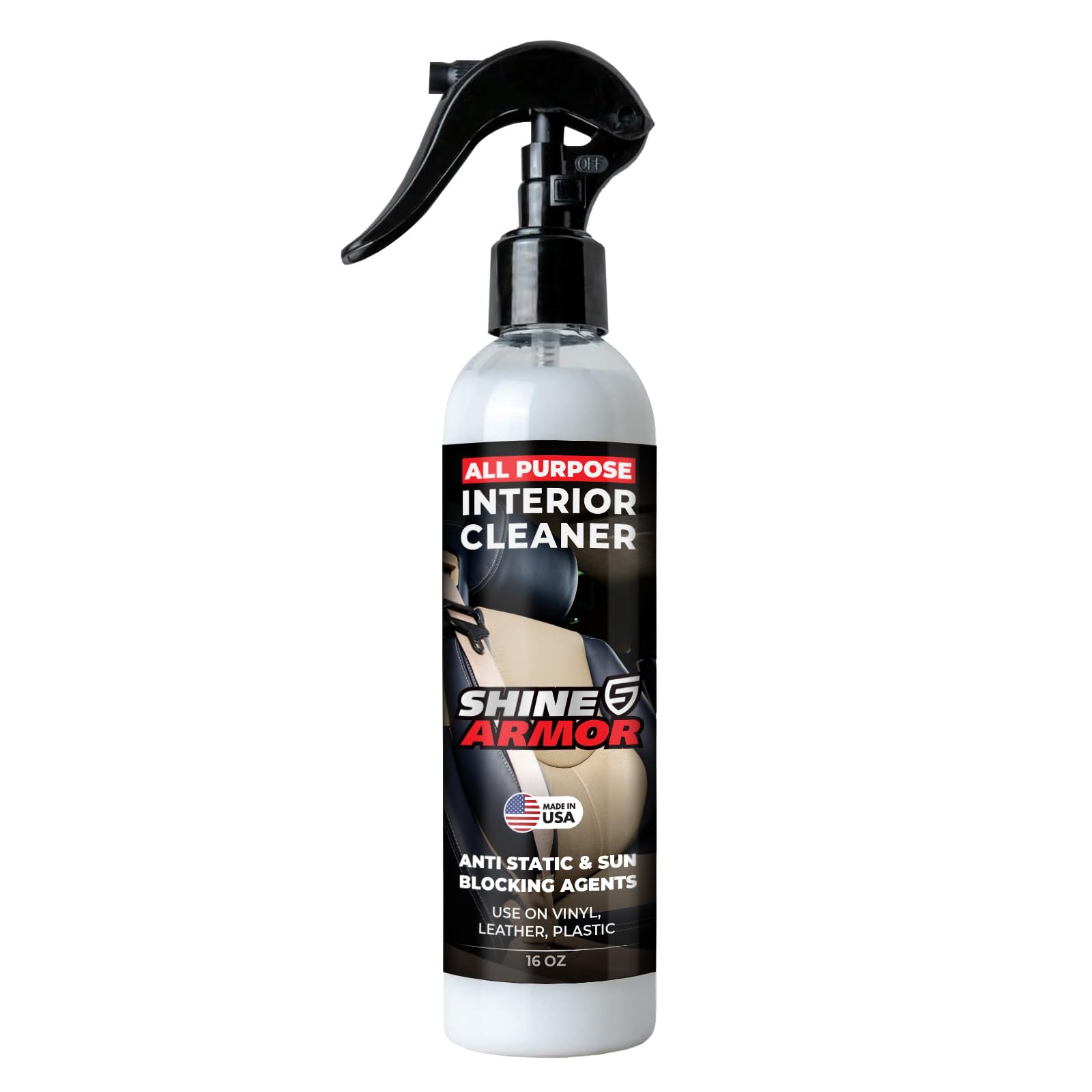 Car Interior Cleaner For Vehicle Detailing, Cleans And Protects Your Dashboard, Seats, Upholstery, Leather, Plastic, Vinyl, And