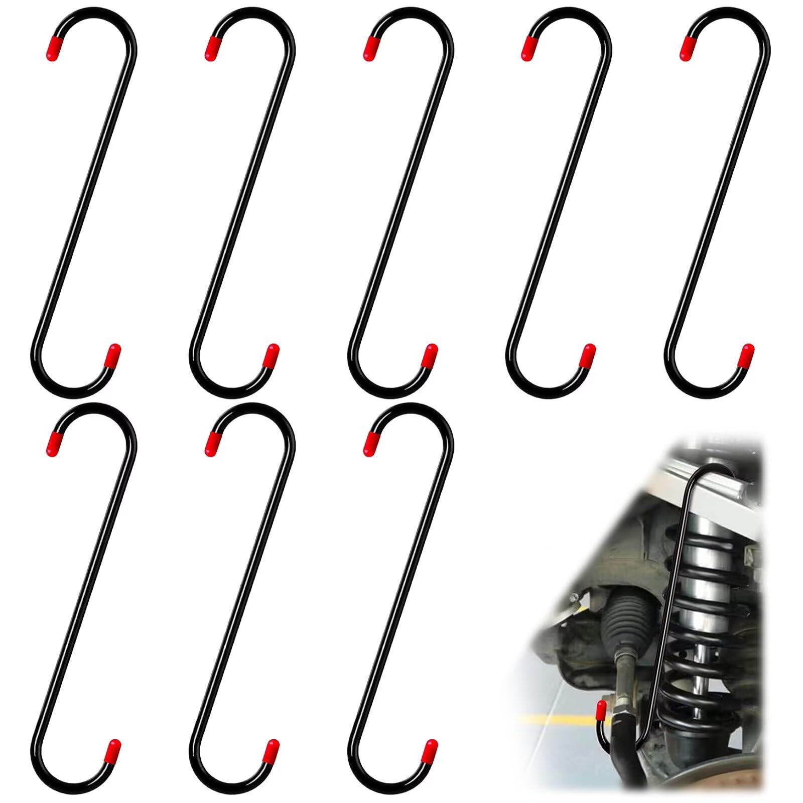 BFXM 8PCS Brake Caliper Hanger Caliper Hangers Hooks with Rubber Tips, Durable Steel, Rust-Proof Automotive Tools for Braking, A