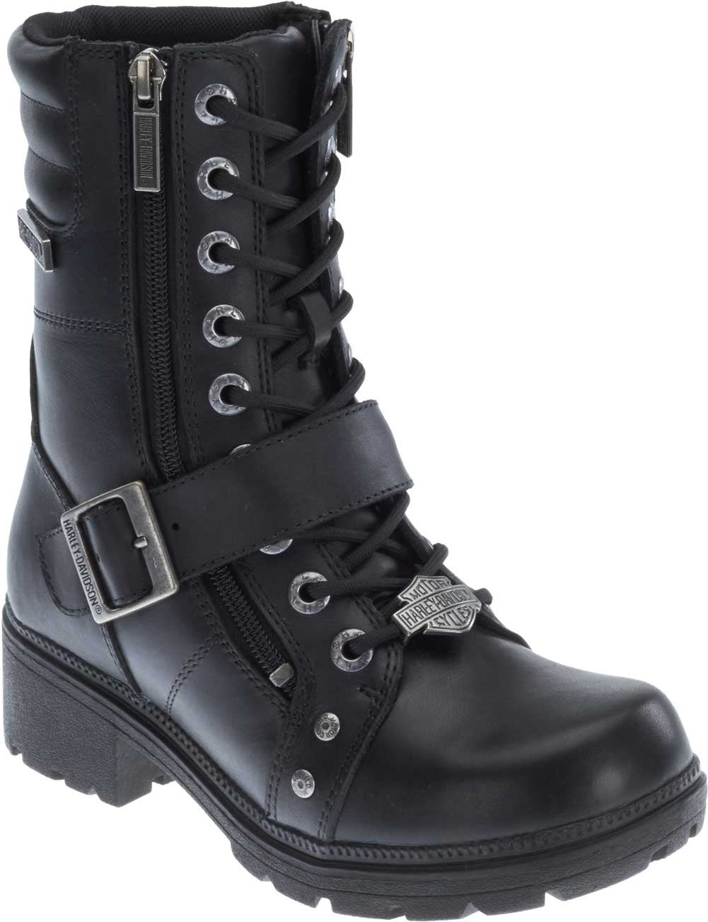 Harley-Davidson Footwear Women'S Talley Ridge Motorcycle Boot, Black, 8.5 M Us