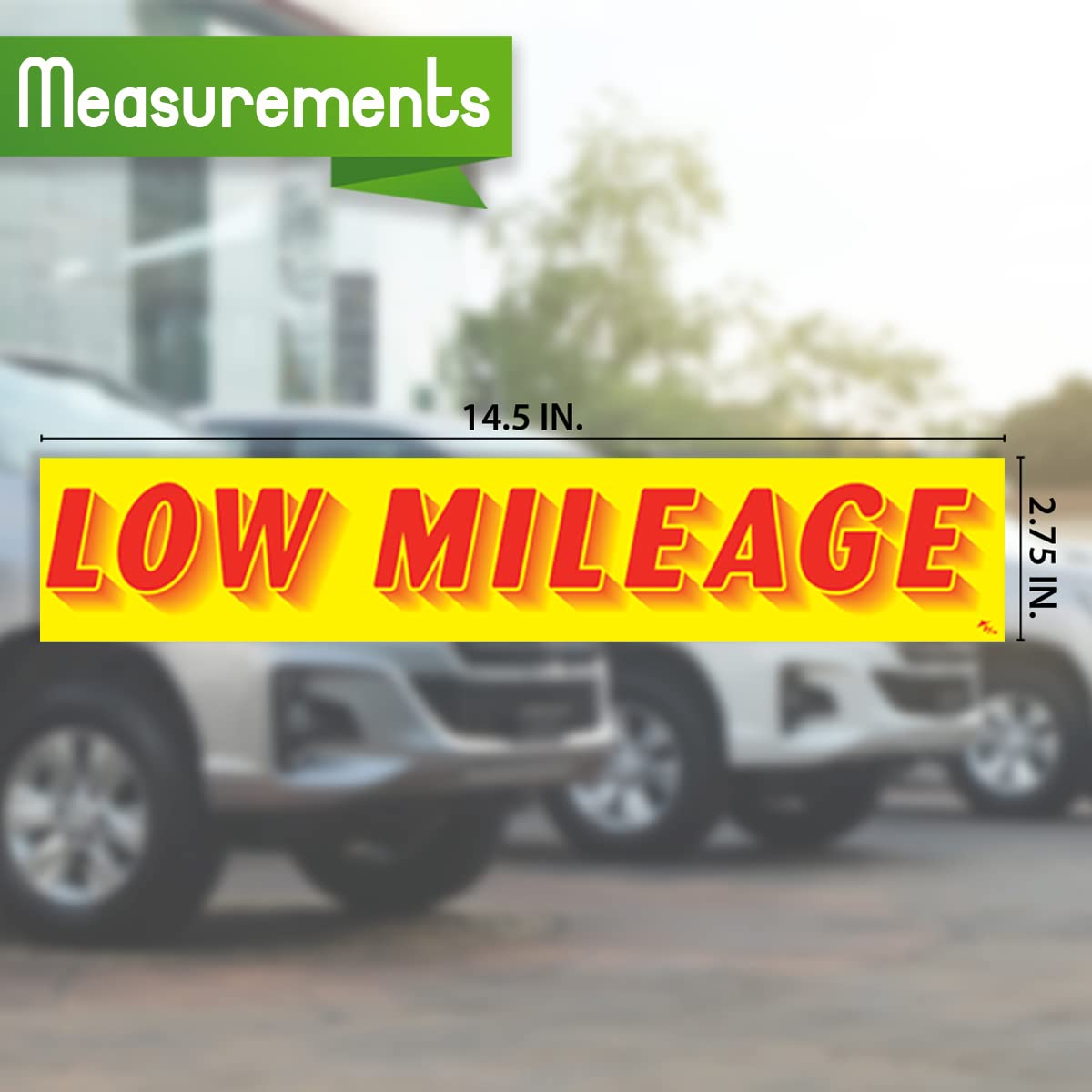 Versa Tags Dealership Stickers 12 Pack of Low Mileage Car Lot Windshield Slogan Decals RV Truck Auto Dealer Window for Sale Stic