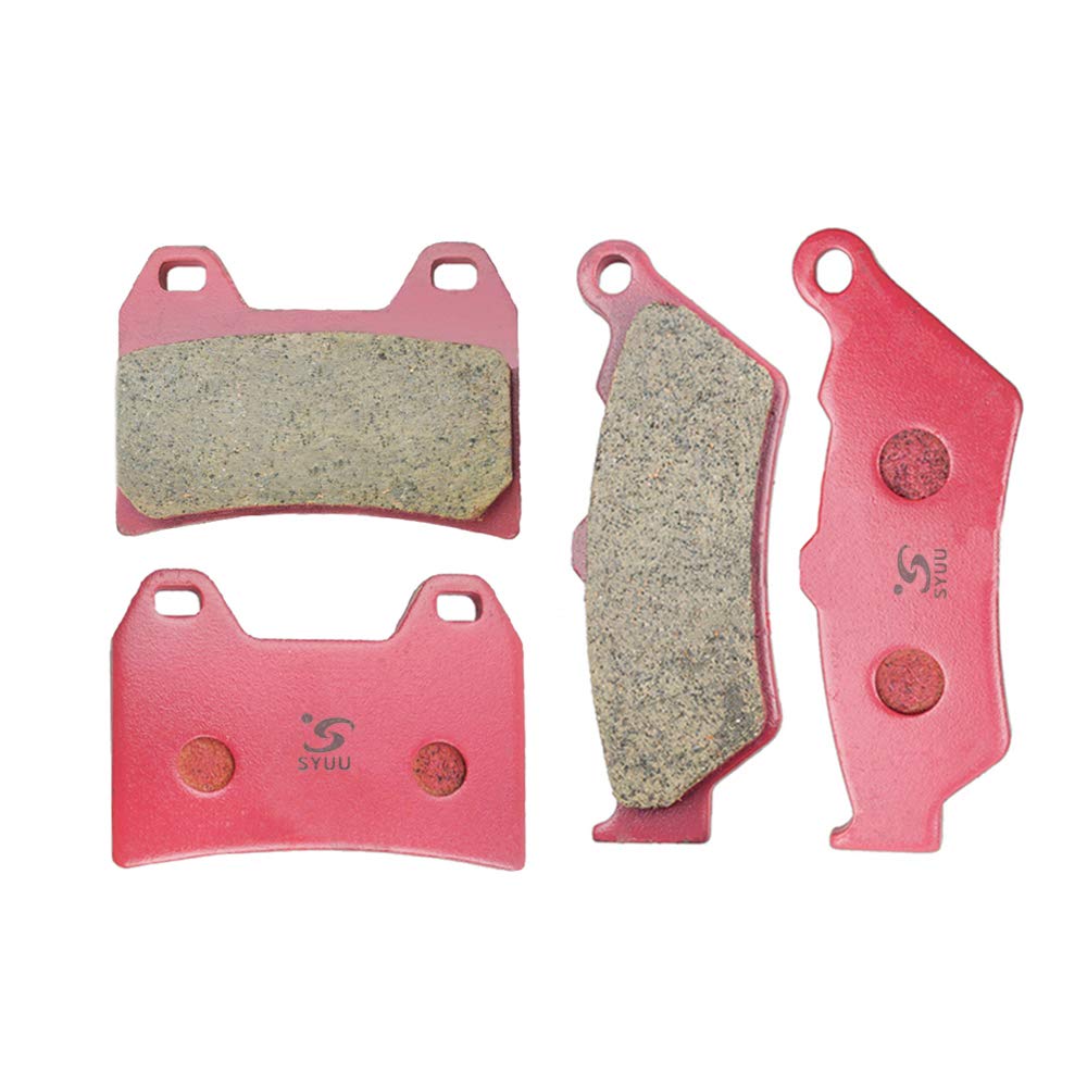 S SYUU Ceramic Motorcycle Brake Pads Set - Front & Rear - High-Performance, Low Noise - Compatible with Victory Vegas 03-07 Vega
