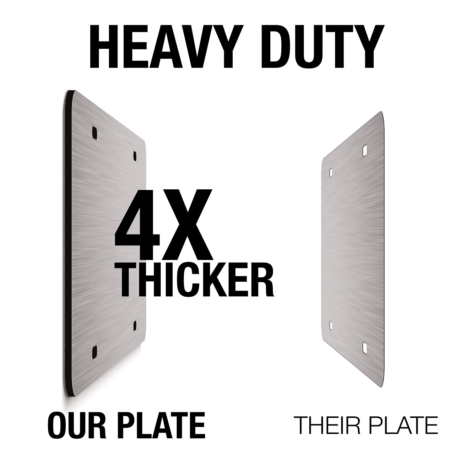 Inverted American Flag License Plate On 1/8 Brushed Aluminum Composite Heavy Duty Patriot Usa Car Tag