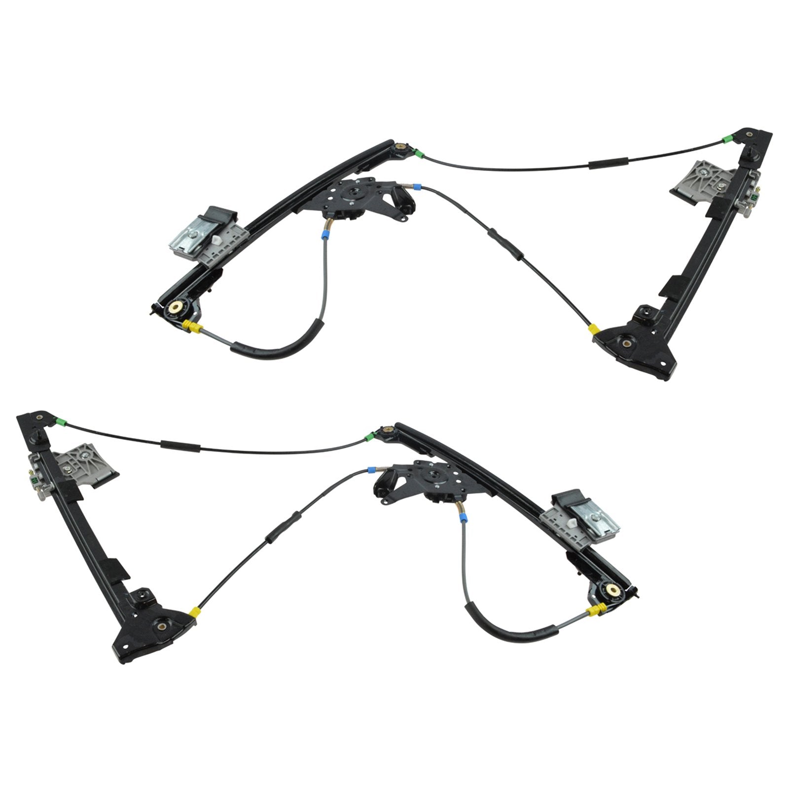 Trq Driver & Passenger Side Power Window Regulator Set Compatible With 1995-2002 Volkswagen Cabrio