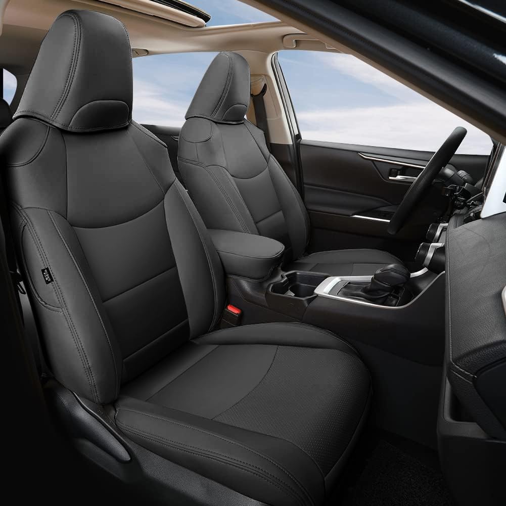 GIANT PANDA Customized Full Set Car Seat Covers Fit for Toyota RAV4 Hybrid LE/Hybrid Limited/Hybrid XLE/Hybrid XLE Premium 2019 