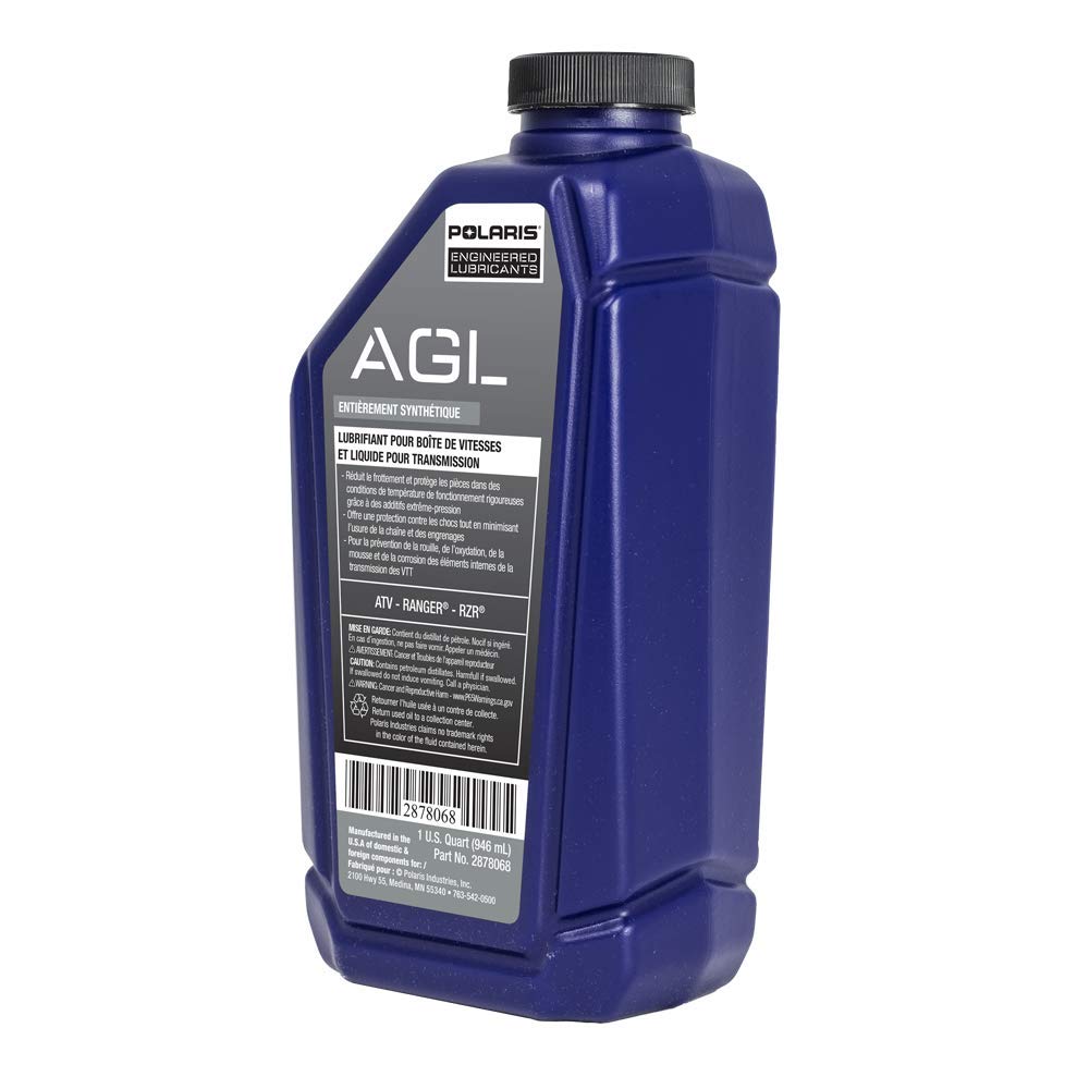 Polaris Agl Transmission Fluid And Gearcase Lubricant Full Synthetic For Off Road Vehicles With 4 Stroke Engine, Motor Oils For