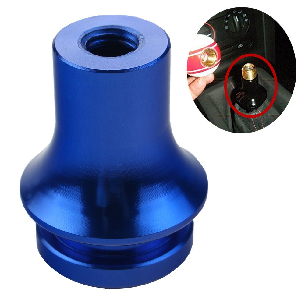 Dewhel Shift Knob Boot Retainer/Adapter For Manual Gear Shifter Lever 10X1.5 Color Blue
