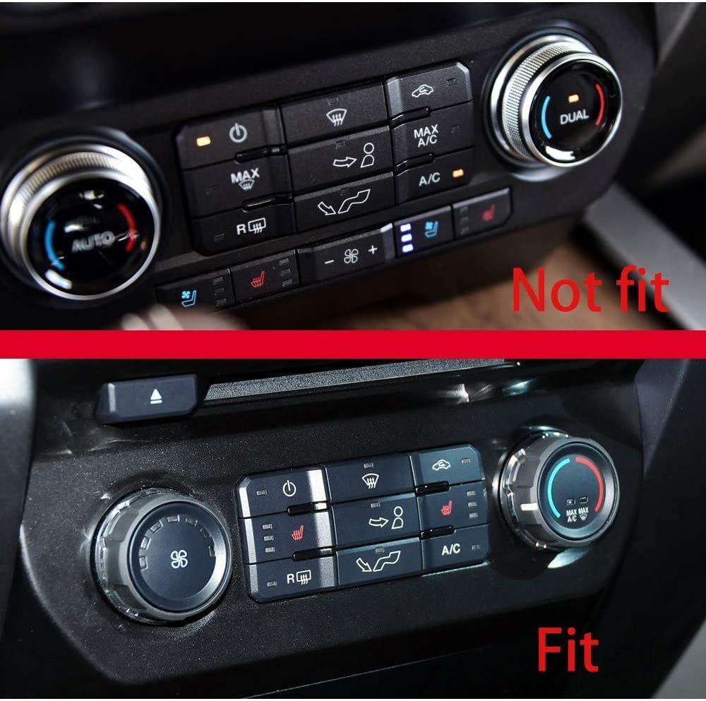 For F150 Air Conditioner Switch & Trailer & 4Wd & Vol Knob Button Trim For Ford F150 Xlt 2016 2017 2018 2019, Orange Aluminum, 6Pcs (Not For 2021 2022)