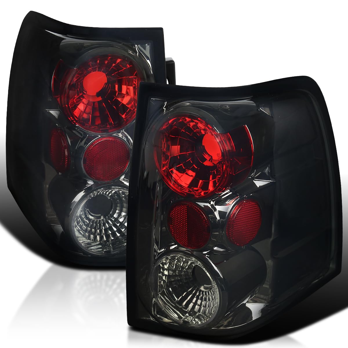 Spec-D Tuning Smoke Lens Tail Lights Compatible With 2003-2006 Ford Expedition, Left + Right Pair Assembly
