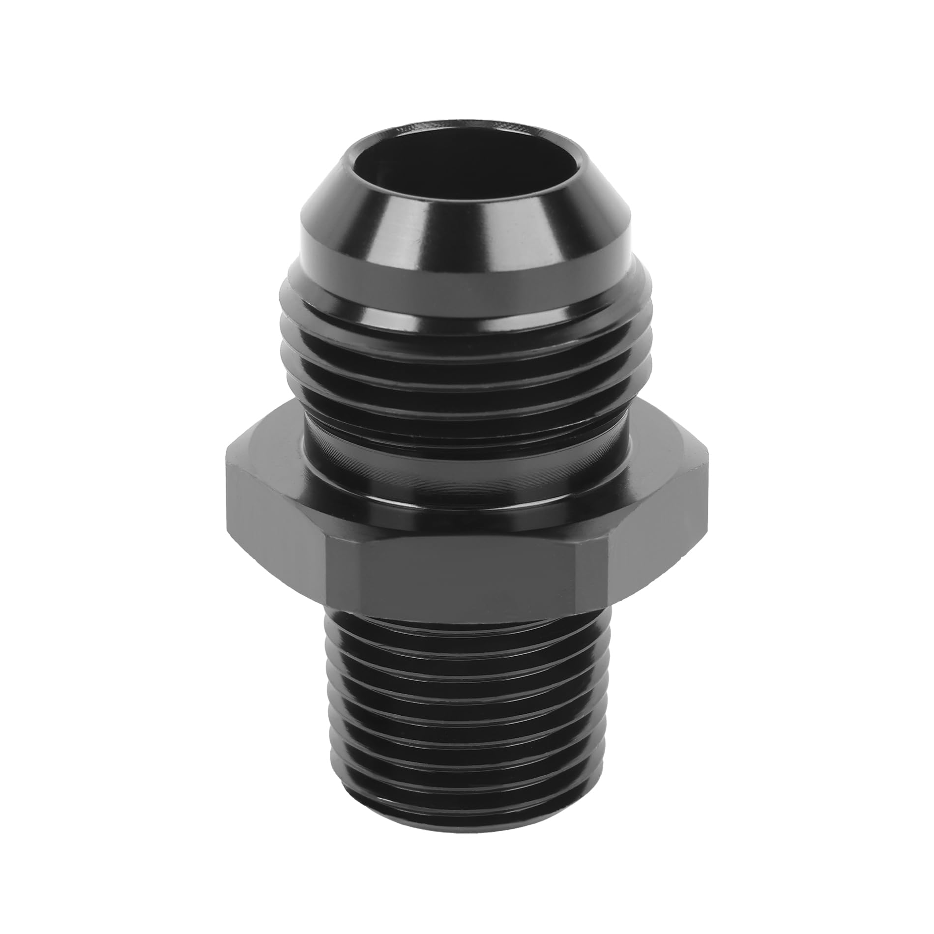 Evil Energy 12An Male Flare To 1/2'' Npt Fitting Adapter Straight Aluminum Black