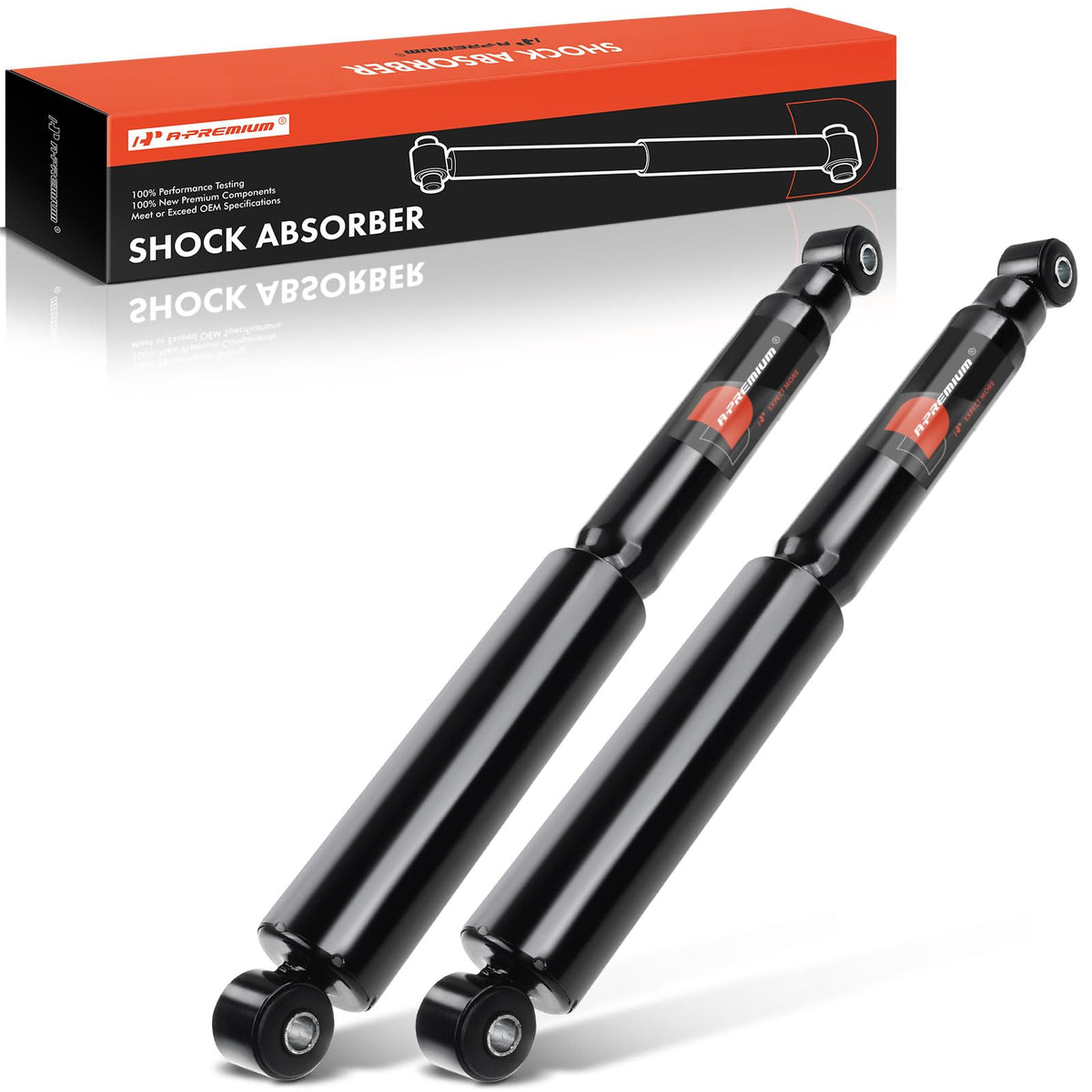 A-Premium Rear Shock Absorbers Compatible with Cadillac Escalade 2008-2014 & Chevrolet Avalanche 2007-2013, Suburban 1500 2007-2