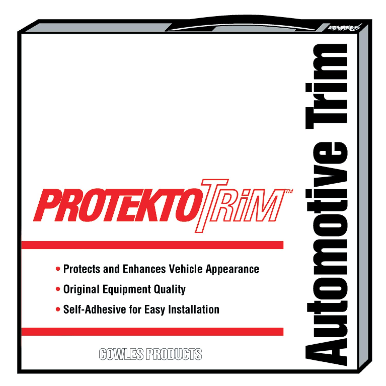 Cowles Chrome Truck Edge Trim, 50Ft Pvc Protektotrim, Self-Adhesive, Uv-Protected, Durable, Protects Edges From Scratches, Dings