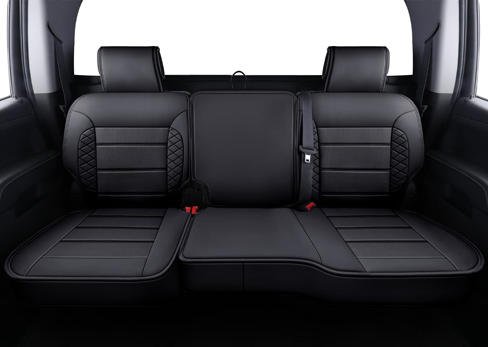 Luckyman Club Chevy Silverado/Sierra Seat Covers Full Set X04-S3, Fit 2014-2018 1500/2015-2019 2500 Hd/3500 Hd Crew Cab With Wat