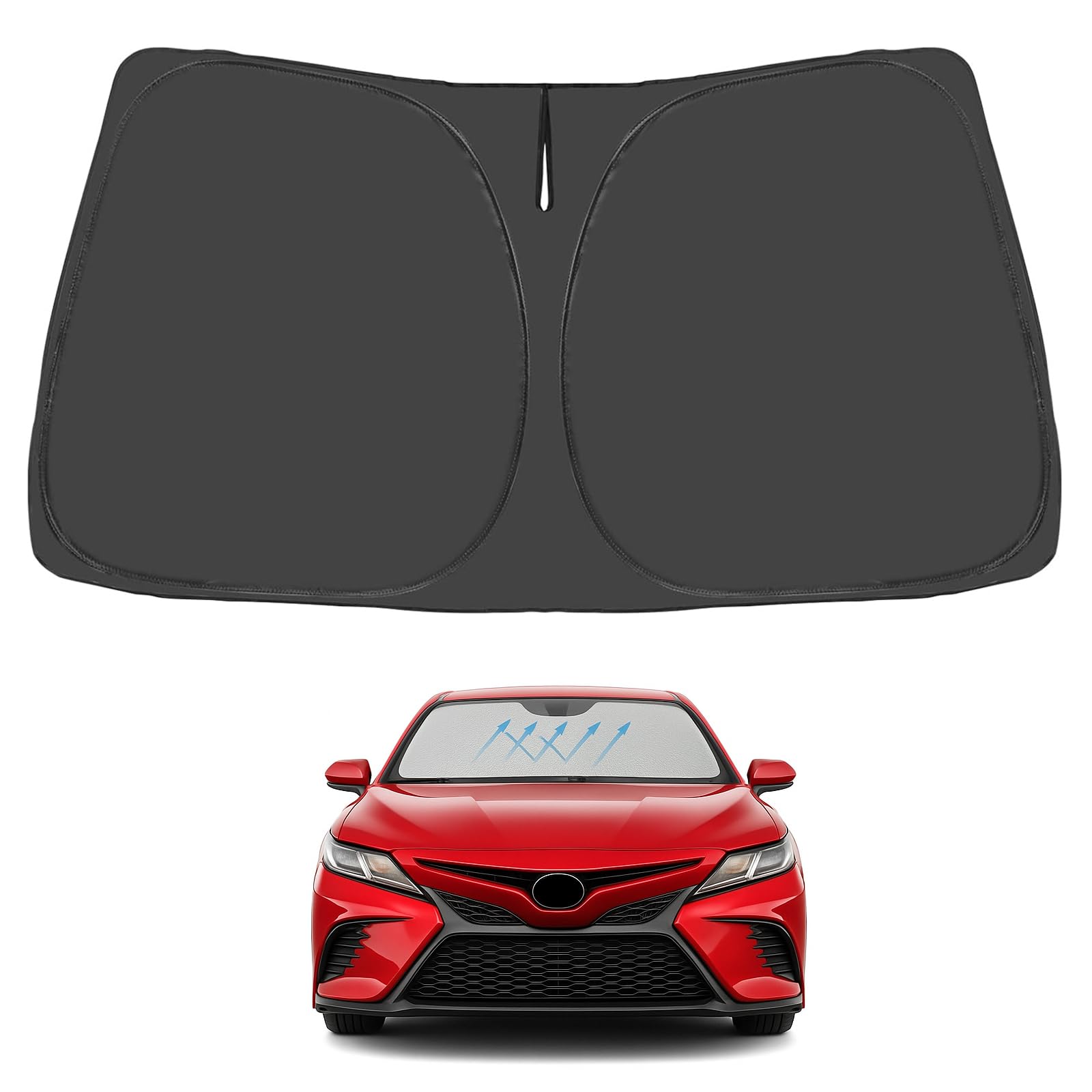 Proadsy 2025 Upgrade Windshield Sunshade Custom For Toyota Camry 2018-2023 2024 2025 Block Sun & Uv Foldable Front Window Car Sh