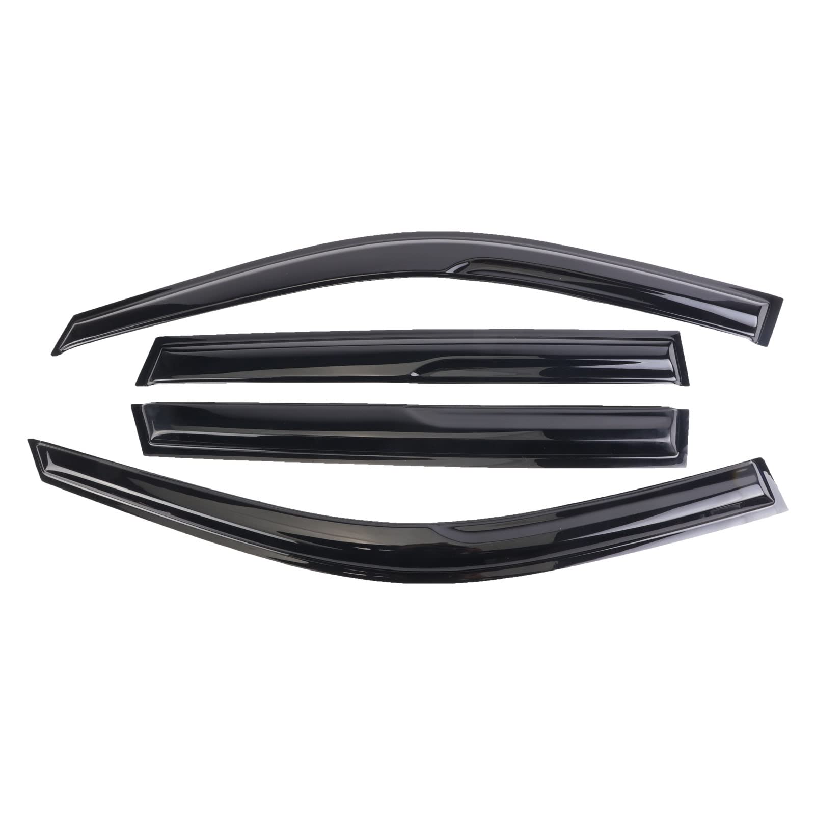 Sontian Window Visor Wind Window Tape-On Deflectors For 2011-2021 Jeep Grand Cherokee Rain Guards 4 Pcs 94252