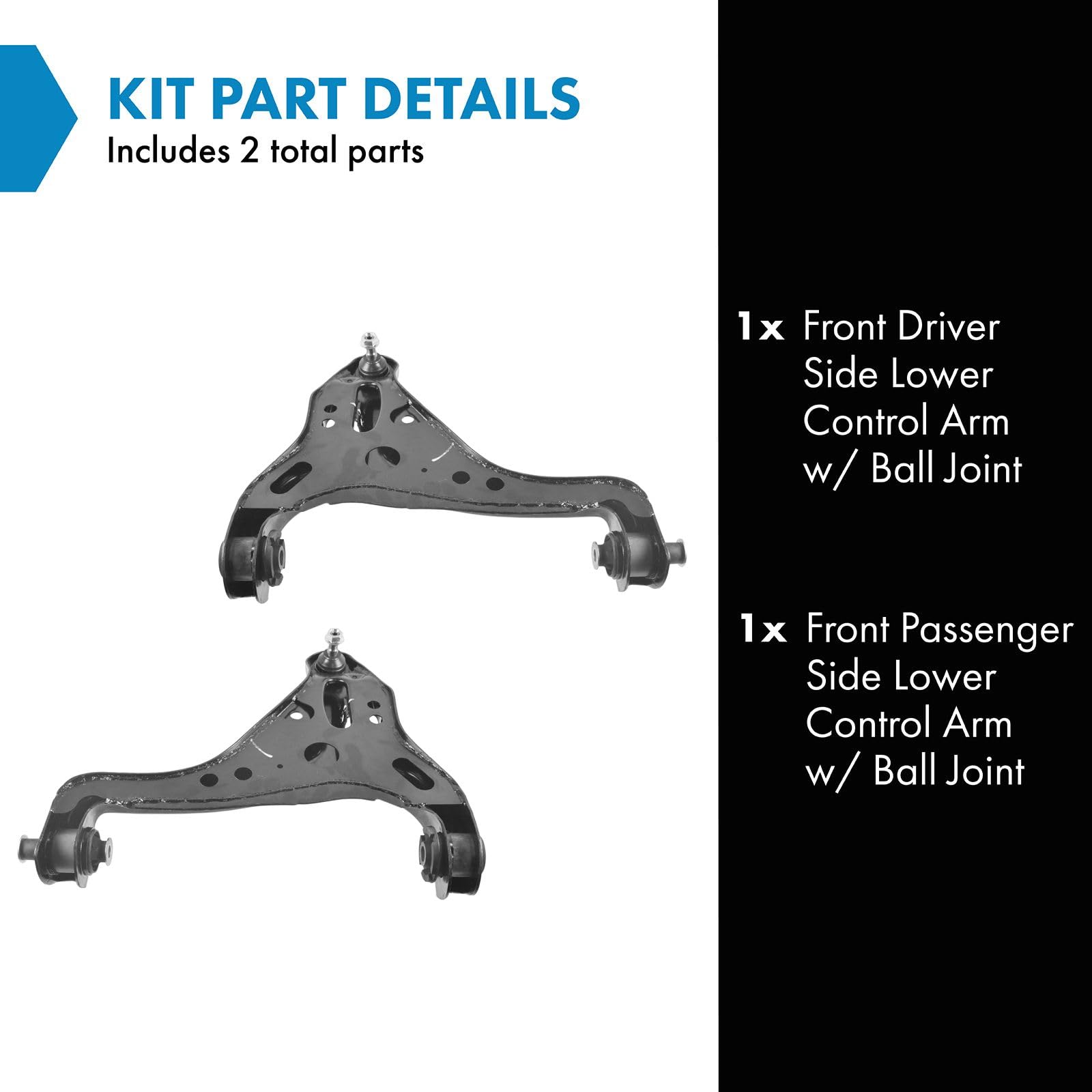 Trq Front Lower Control Arm With Ball Joint Set Compatible With 2006-2010 Ford Explorer 2007-2010 Explorer Sport Trac Mercury Mo