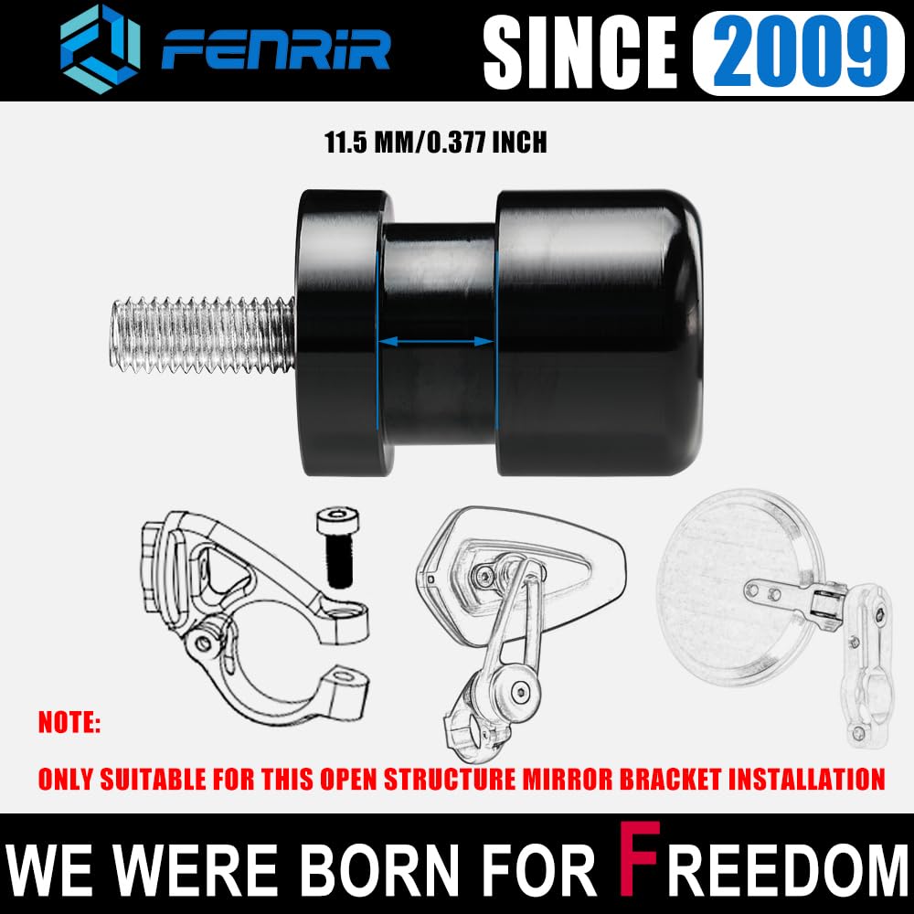 Fenrir Motorcycle Handlebar Bar End Mirror Adapter For Aprilia Tuono660 Tuono V4 Moto Guzzi V7 V9 V100 V85Strada Vespa Gts310 Gt