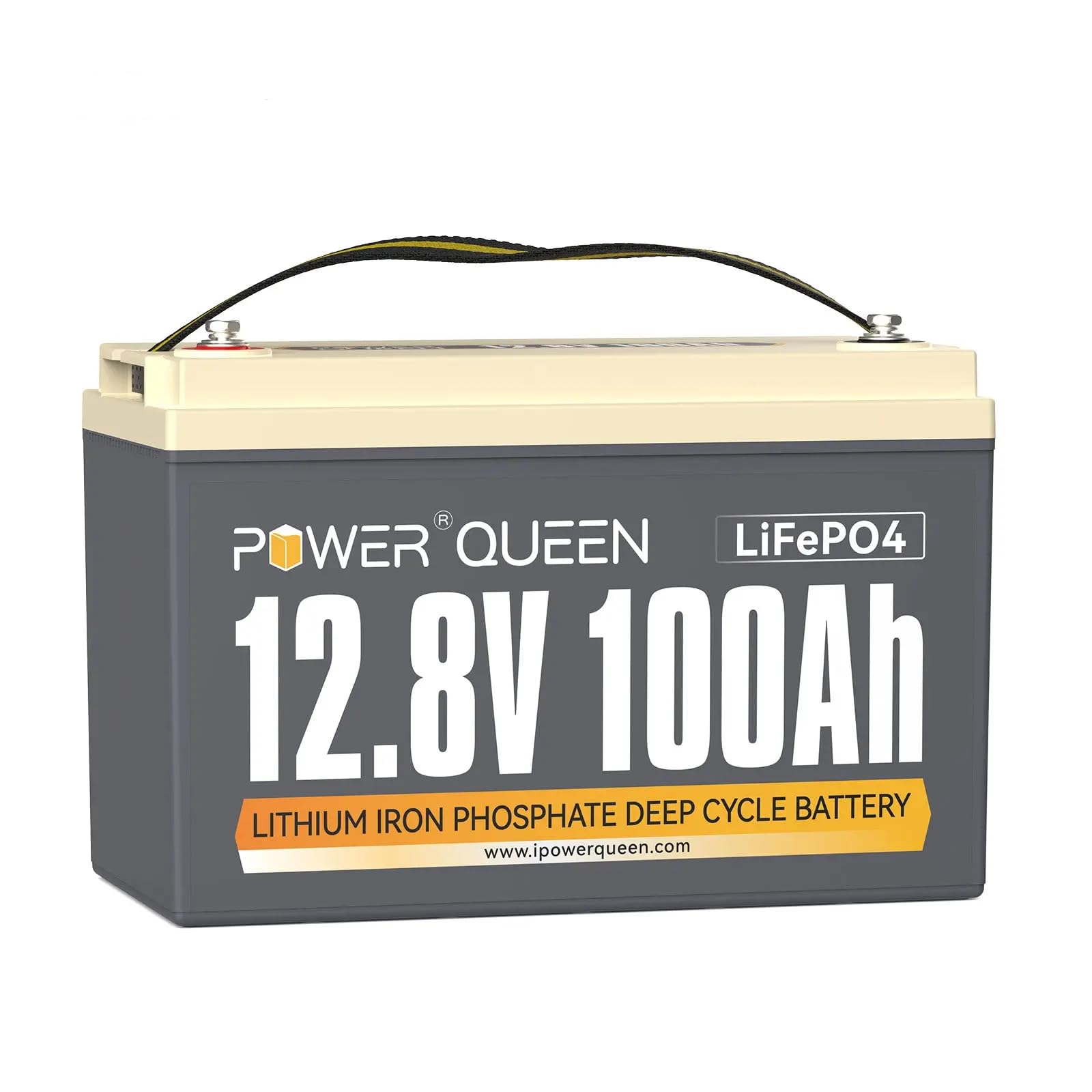 Power Queen 12V 100Ah Lifepo4 Battery Group 31, Built-In 100A Bms, Lithium Deep Cycles Battery, Up To 15000 Deep Cycles, Perfect For Rv, Marine, Off-Grid Solar Power System