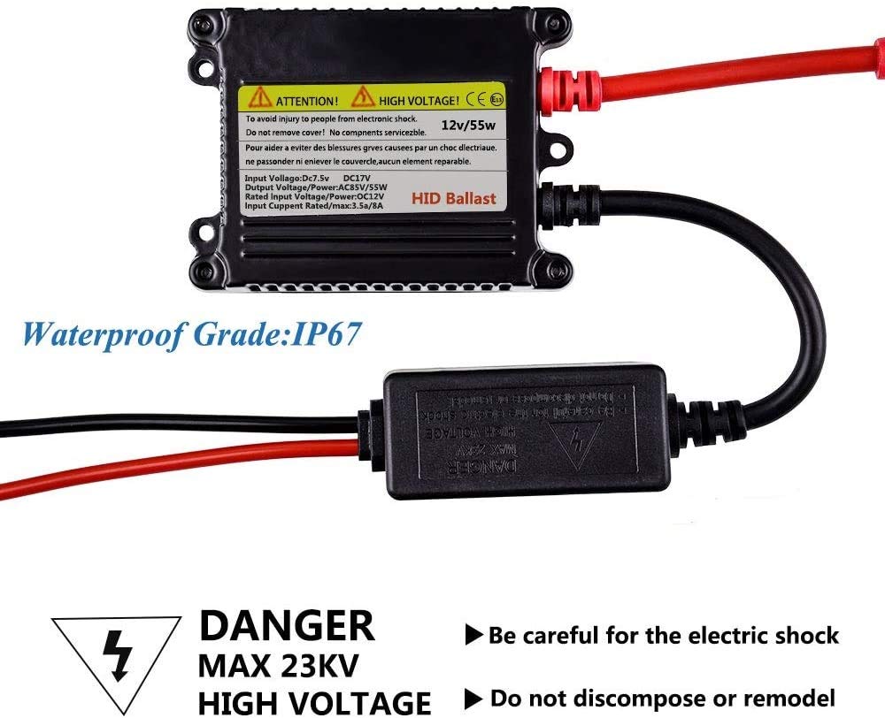 Fgrsrz 2Pcs Hid Ballast, Dc 12V 55W Super Slim Hid Ballast, Universal Xenon Headlight Ballast Kit For H1 H4 H3 H7 H8 H9 H11 H13 9003 9005 9006 9007