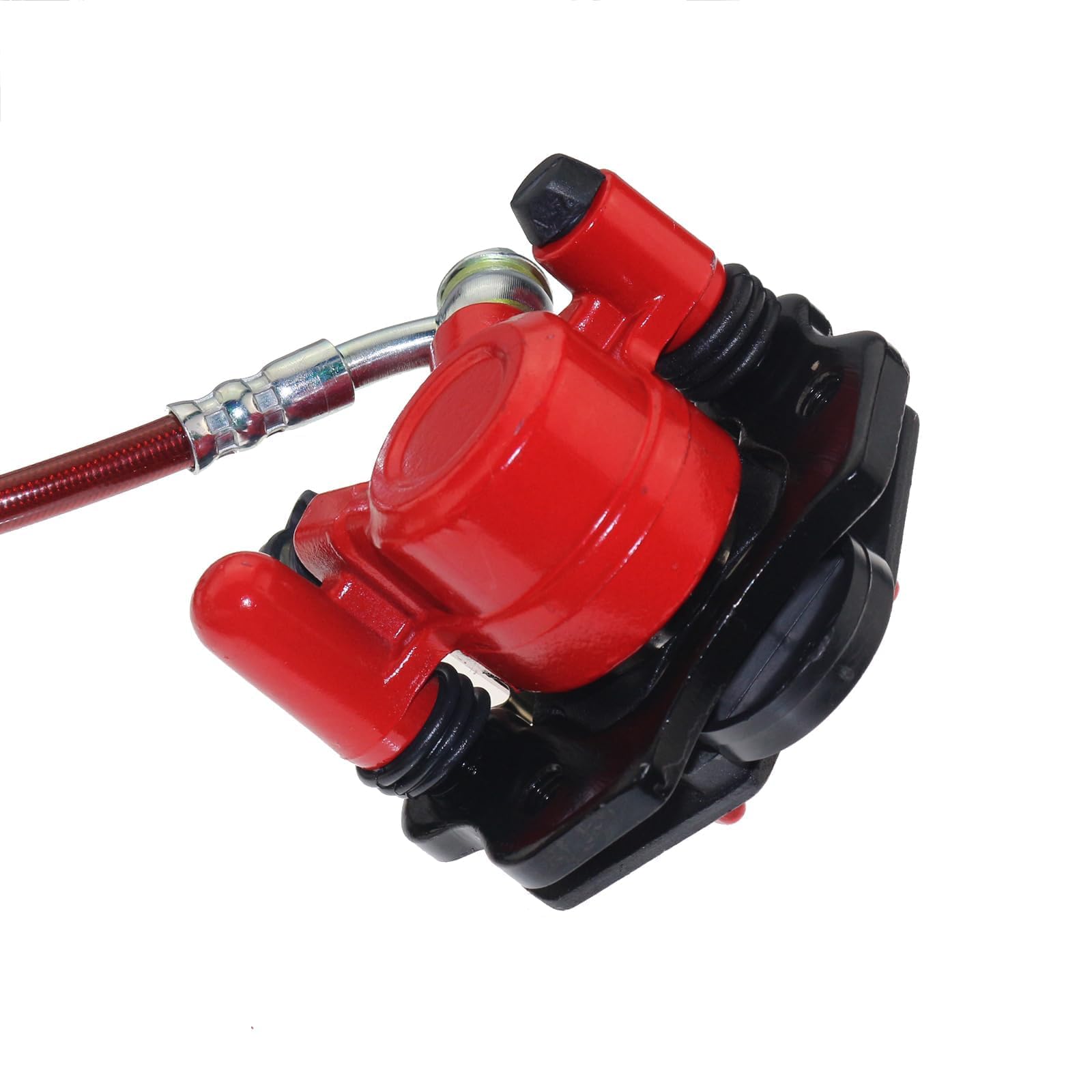 PRO BAT Rear Hydraulic Brake Assembly Caliper Master Cylinder Kit with Extra Brake Pad for Four Wheeler Baja Go Kart Golf Cart A