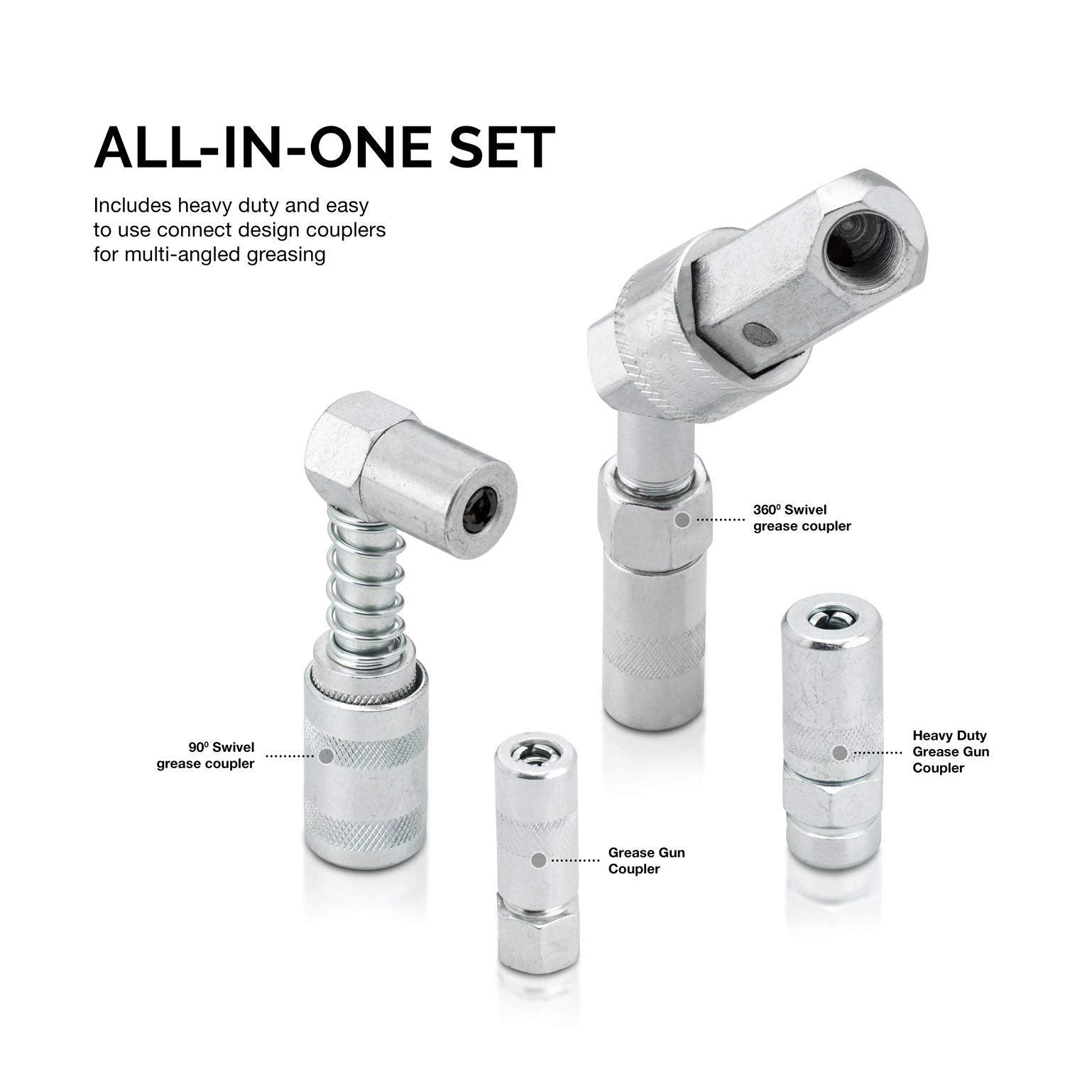 Tooluxe 61077L Multi-Function Grease Gun And Lubrication Accessory Kit