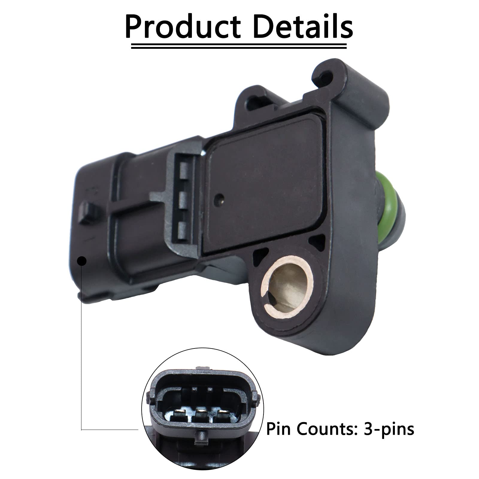 KEJSTED Manifold Absolute Pressure MAP Sensor Intake Air 55573248 for Chevy Aveo Camaro Express Impala Silverado Cruze GMC Canyo