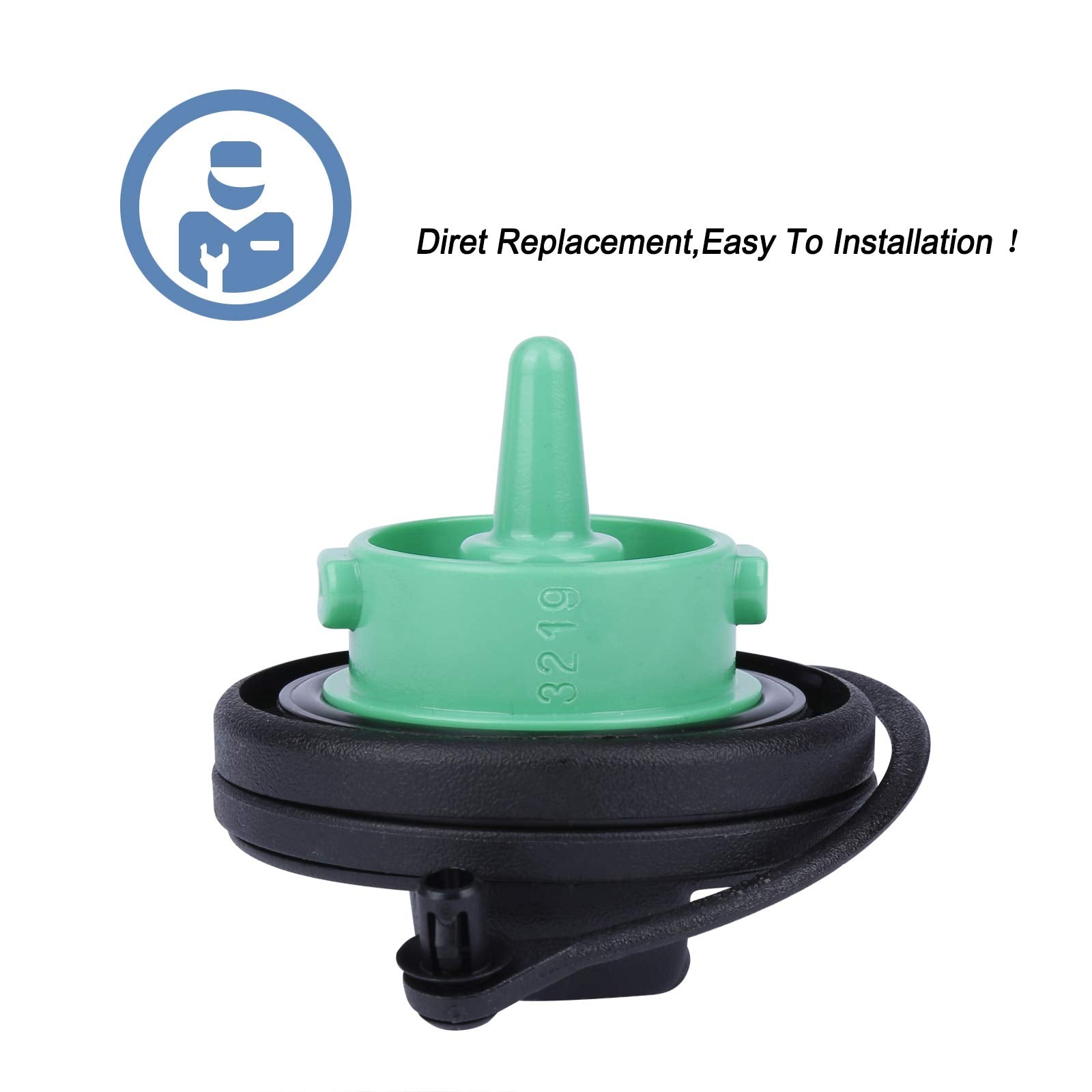 Oner Auto Parts Fuel Tank Filler Cap,Gas Cap Compatible With Volkswagen - 2011-2020 Vw Jetta, 2015-2020 Vw Gti, 2015-2020 Vw Golf, 2018-2020 Tiguan ,Replace # 5C0201550T,5Q0201550L,5C0-201-550-T