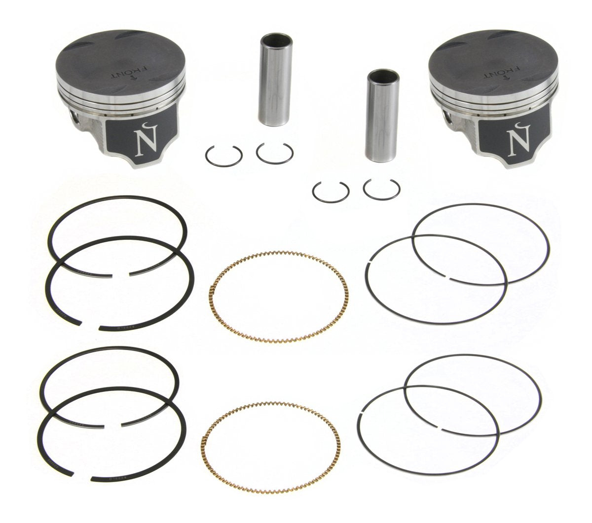 Namura, Na-20065, 2 Standard Bore Piston Kits For Kawasaki Brute Force 650 & Prairie 650-80Mm