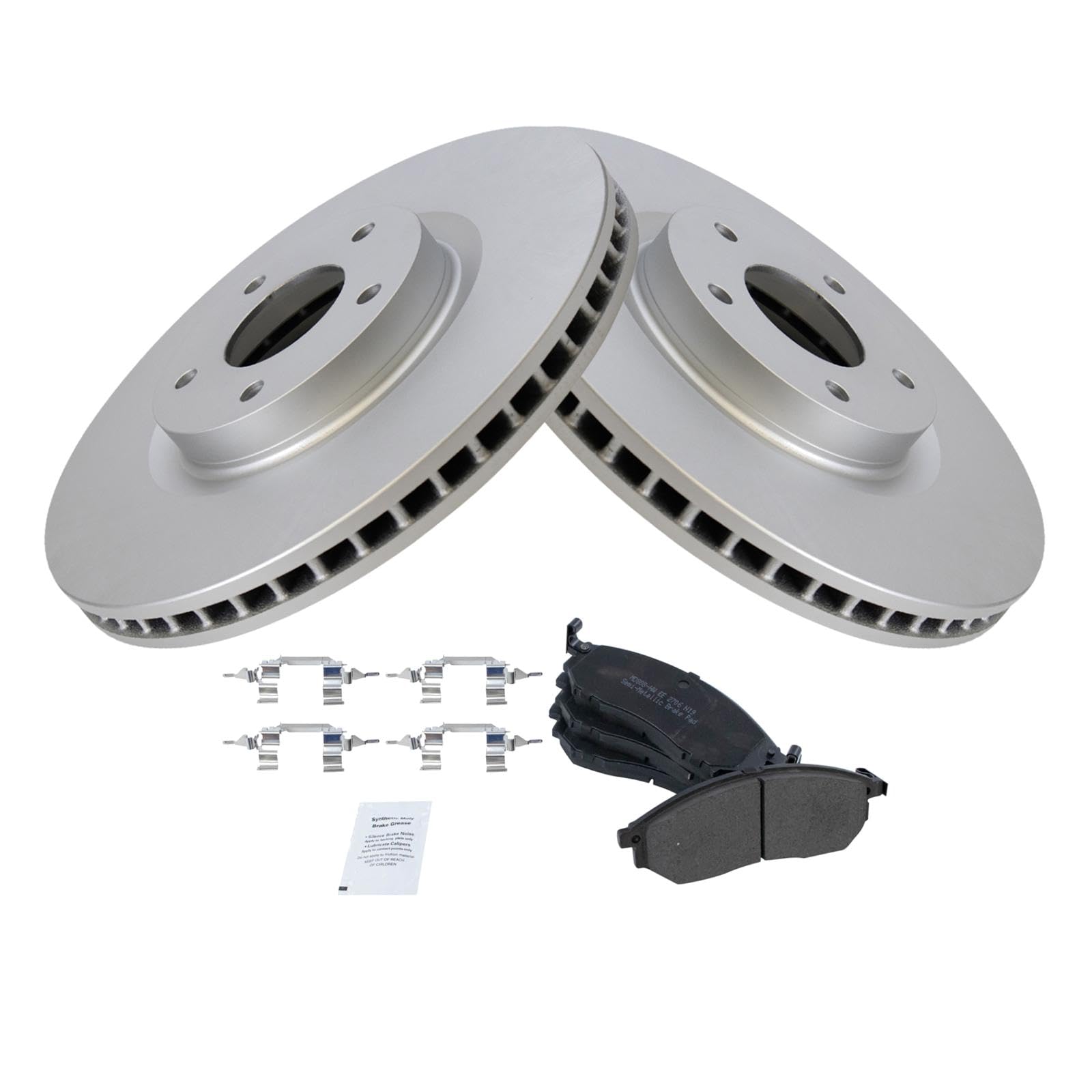 Trq Front Brake Pad & Rotor Kit Compatible With 08-19 Infiniti 09-19 Nissan