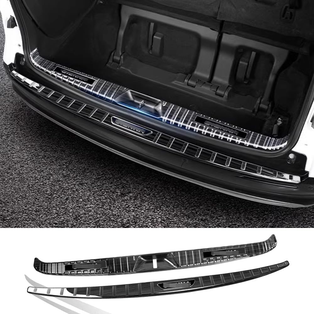 ERIDANUS Auto Accessories Fit for Toyota Sienna 2023 2022 2021 Rear Outside Bumper Sill Plate Guard Cover Trim (Black) Stainless