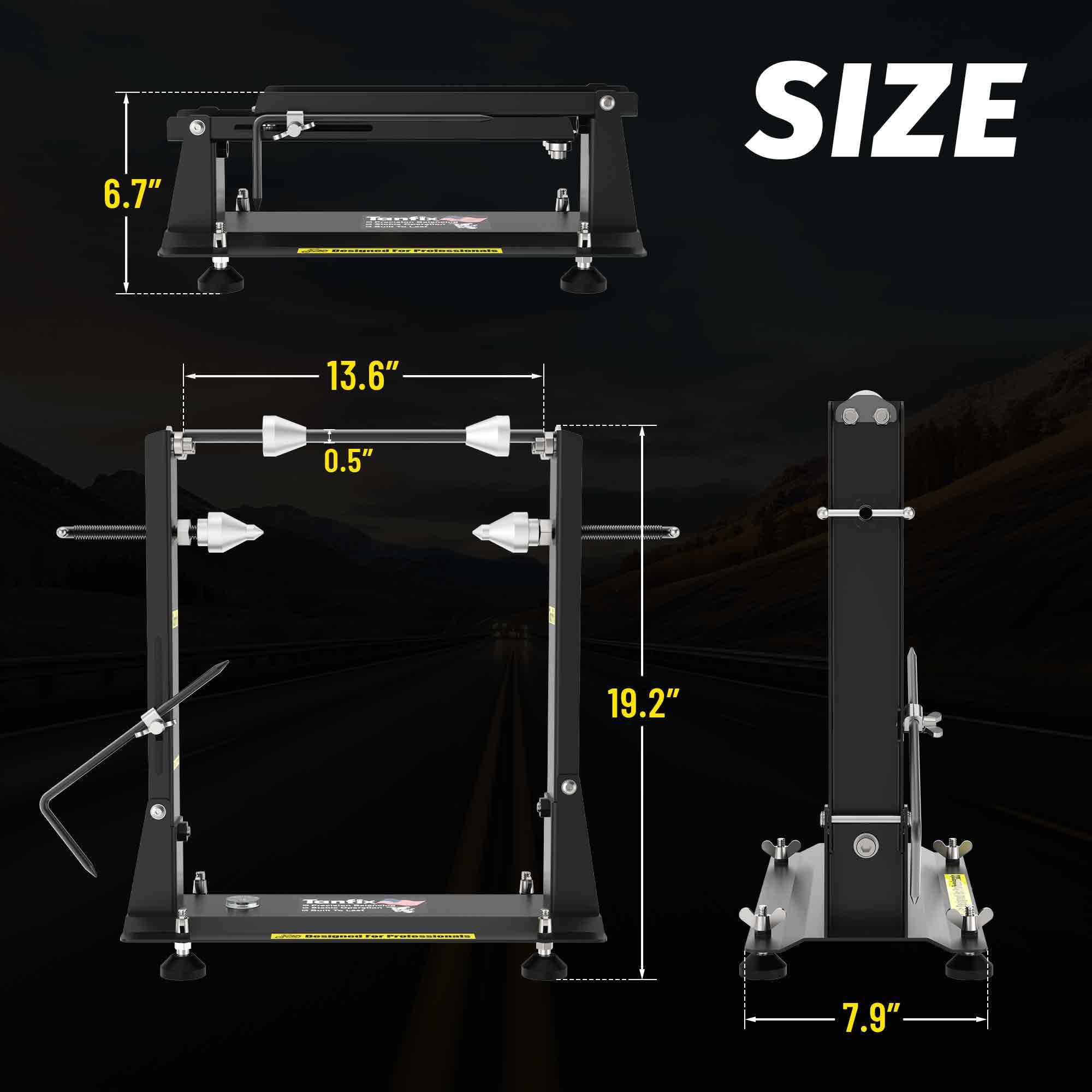 Tanfix Motorcycle Wheel Balance Stand, Heavy-Duty Single-Axle Wheel Balancing Tool For Static & Dynamic Tire Alignment, Balancer