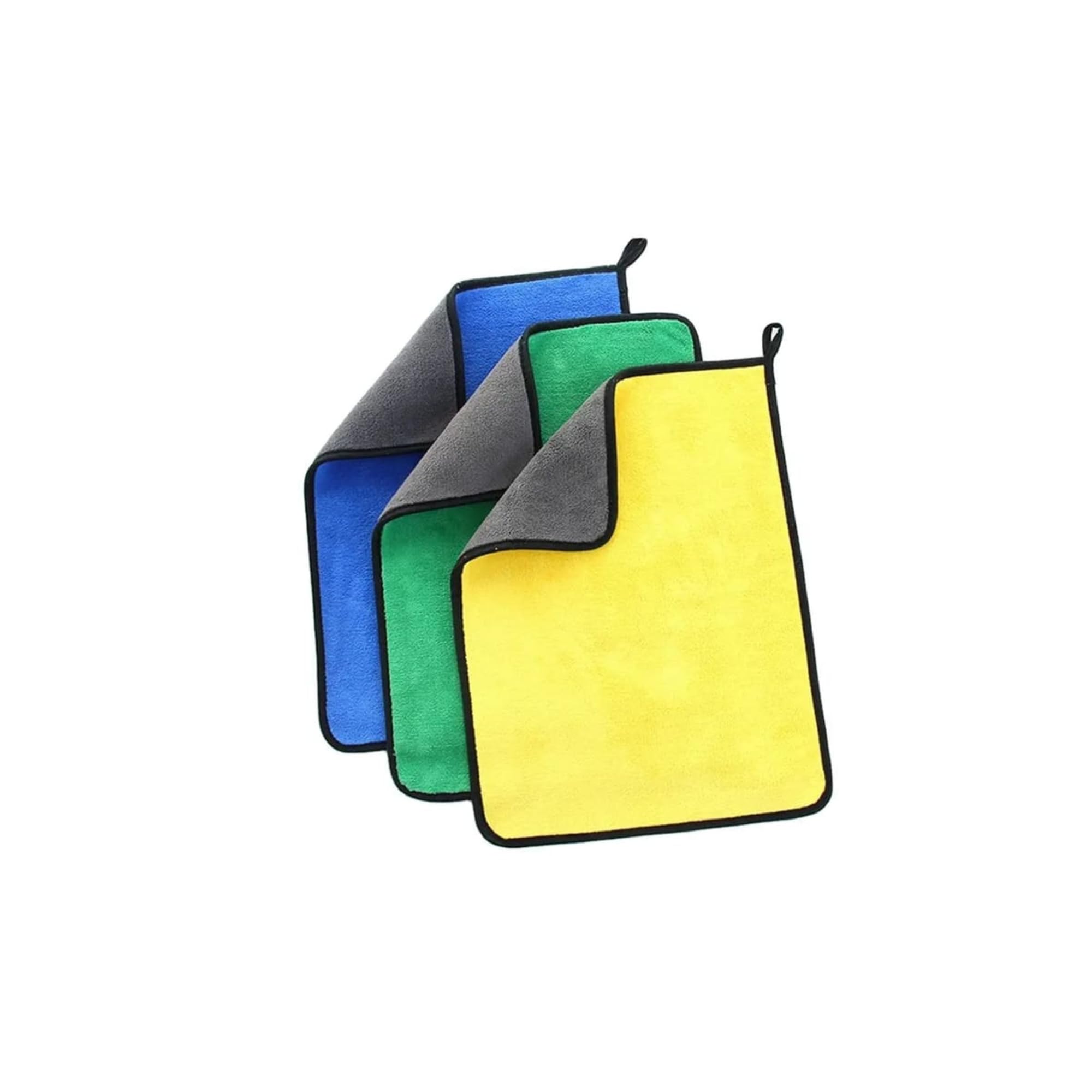 Microfiber Cloth for Car Cleaning (800 GSM, 30x40 cm, MultiColour) Double Sided, High Density, Extra Thick Plush Towel for Car 
