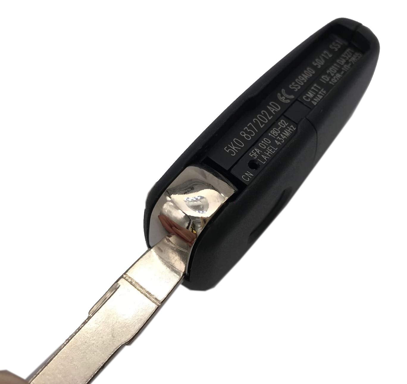 Flip Folding Car Key Fob Case Shell Fit For Vw Volkswagen Gti Jetta Eos Golf Replacement Keyless Entry Remote Control Key Fob Cover Housing (1)