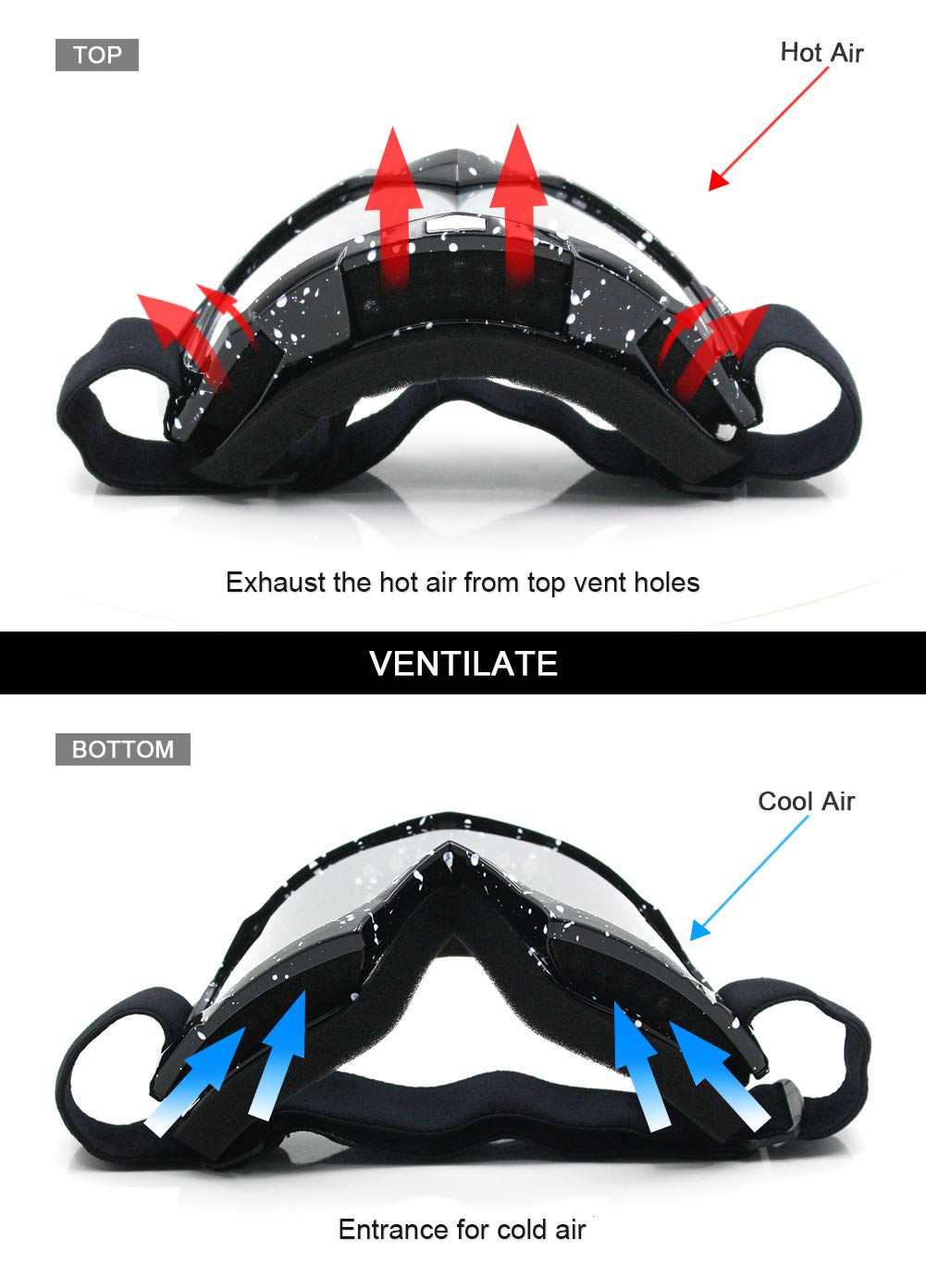 Sposune Dirt Bike Atv Goggles - Uv400 Motorcycle Motocross Riding Goggles, Windproof Dustproof For Adults Men Women Youth