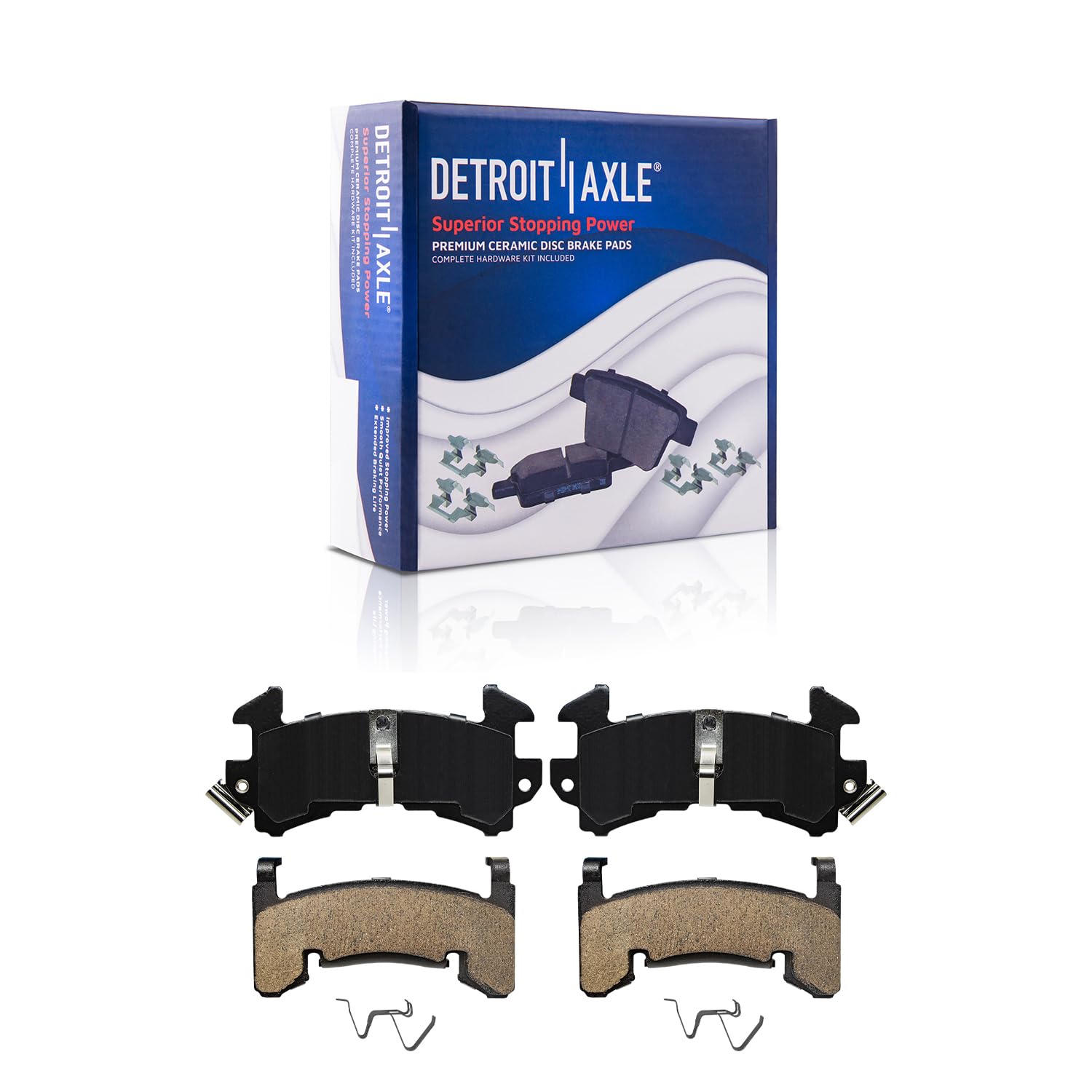 Detroit Axle - Front and Rear Brake Pads for GMC Jimmy Sonoma Chevrolet S10 Blazer Malibu Century Regal Buick LeSabre Riviera Ca