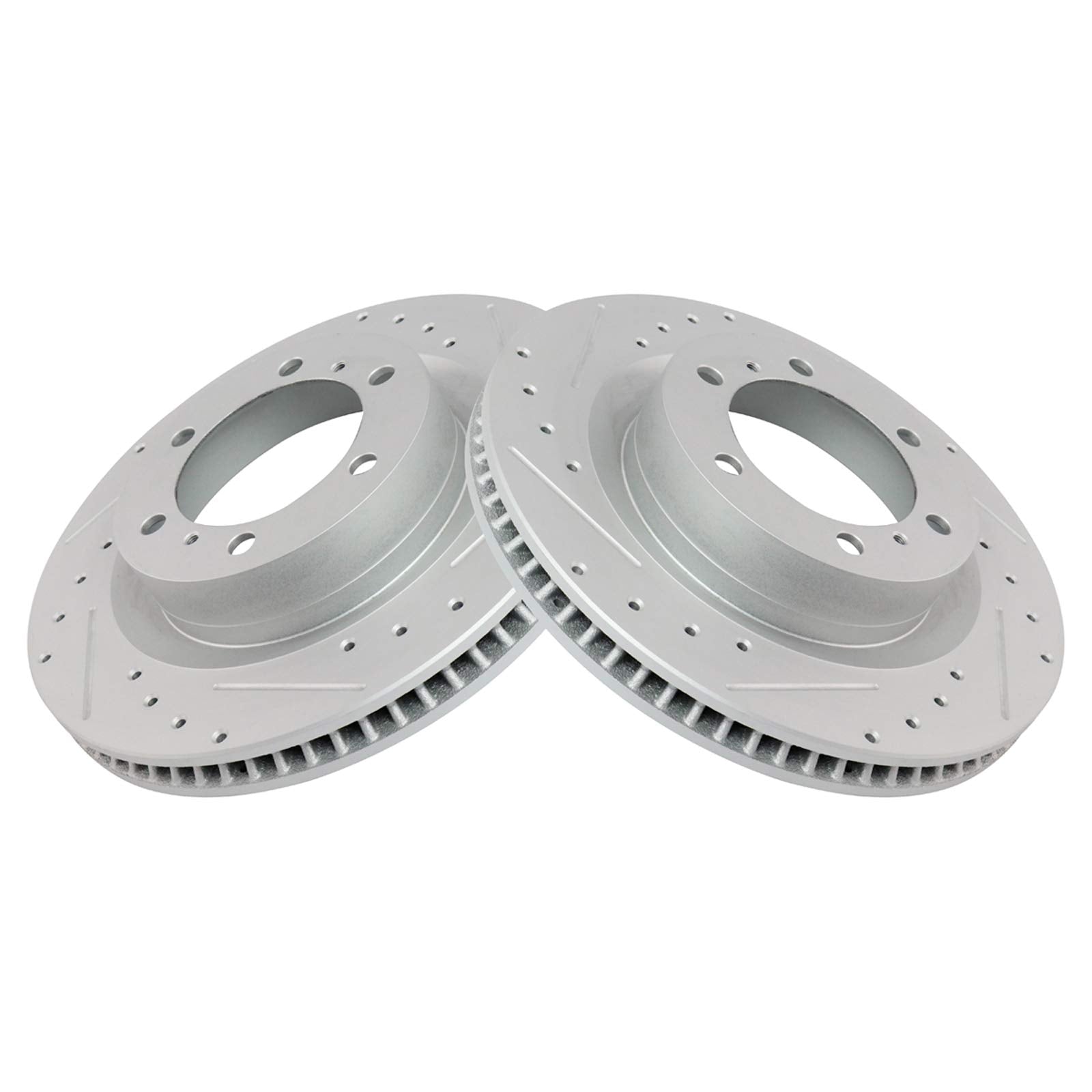 Trq Front Performance Brake Rotors Set Premium G-Coated Compatible With 2010-2022 Lexus Gx460 Toyota 4Runner