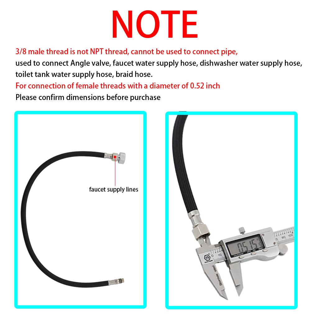 Carvedexquisitely Brass Pipe Fittings,Faucet Supply Hose Adapter,1/2'' Female To 3/8'' Compression Male Reducer Adapter Chrome,C