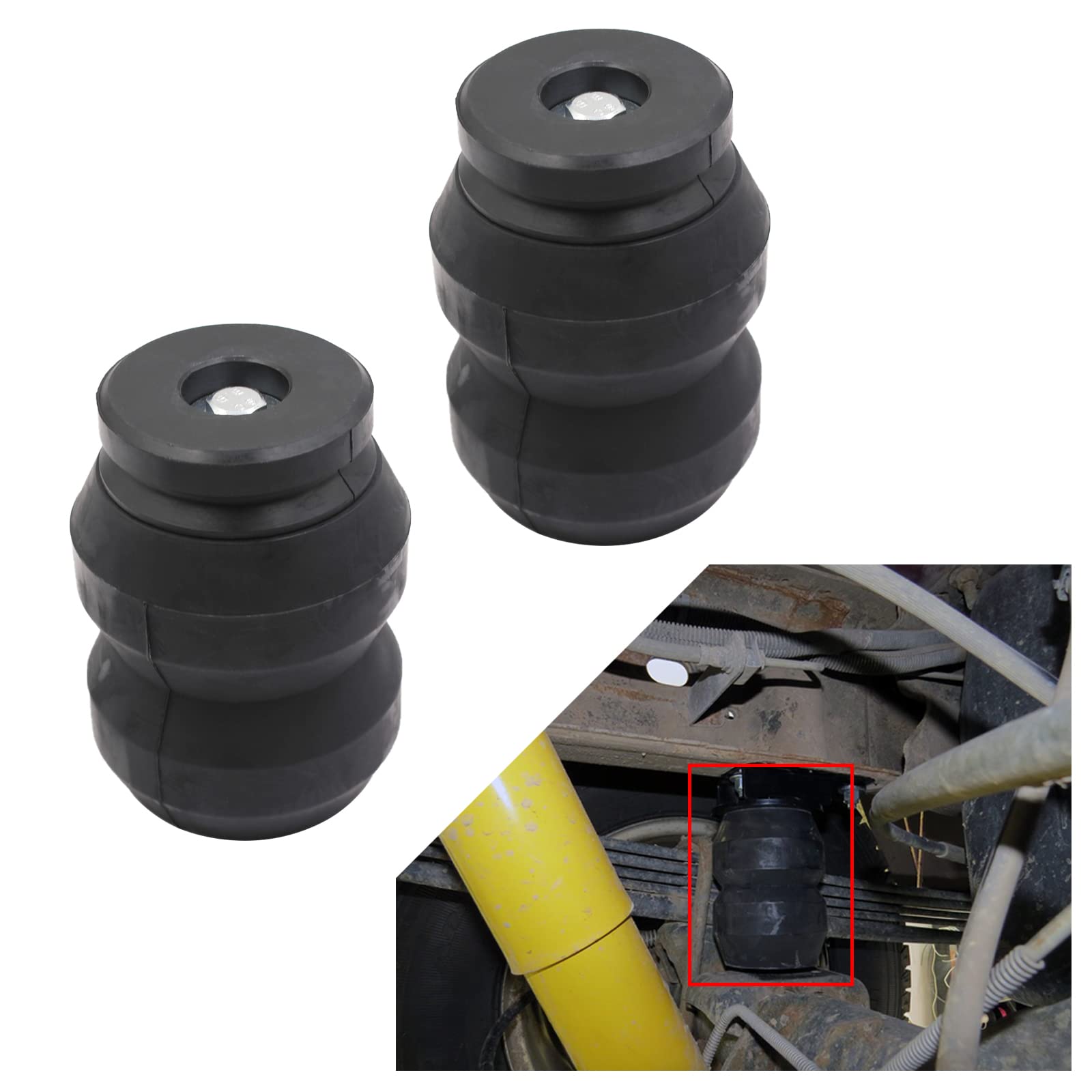 Dr1500Dq Ram 1500 Suspension Enhancement System Compatible With 2009-2021 Ram1500 2Wd Or 4Wd, Suspension Rubber Helper Spring Kit Can Afford Weight Capacity 8600 Lbs- Truck Helper Springs